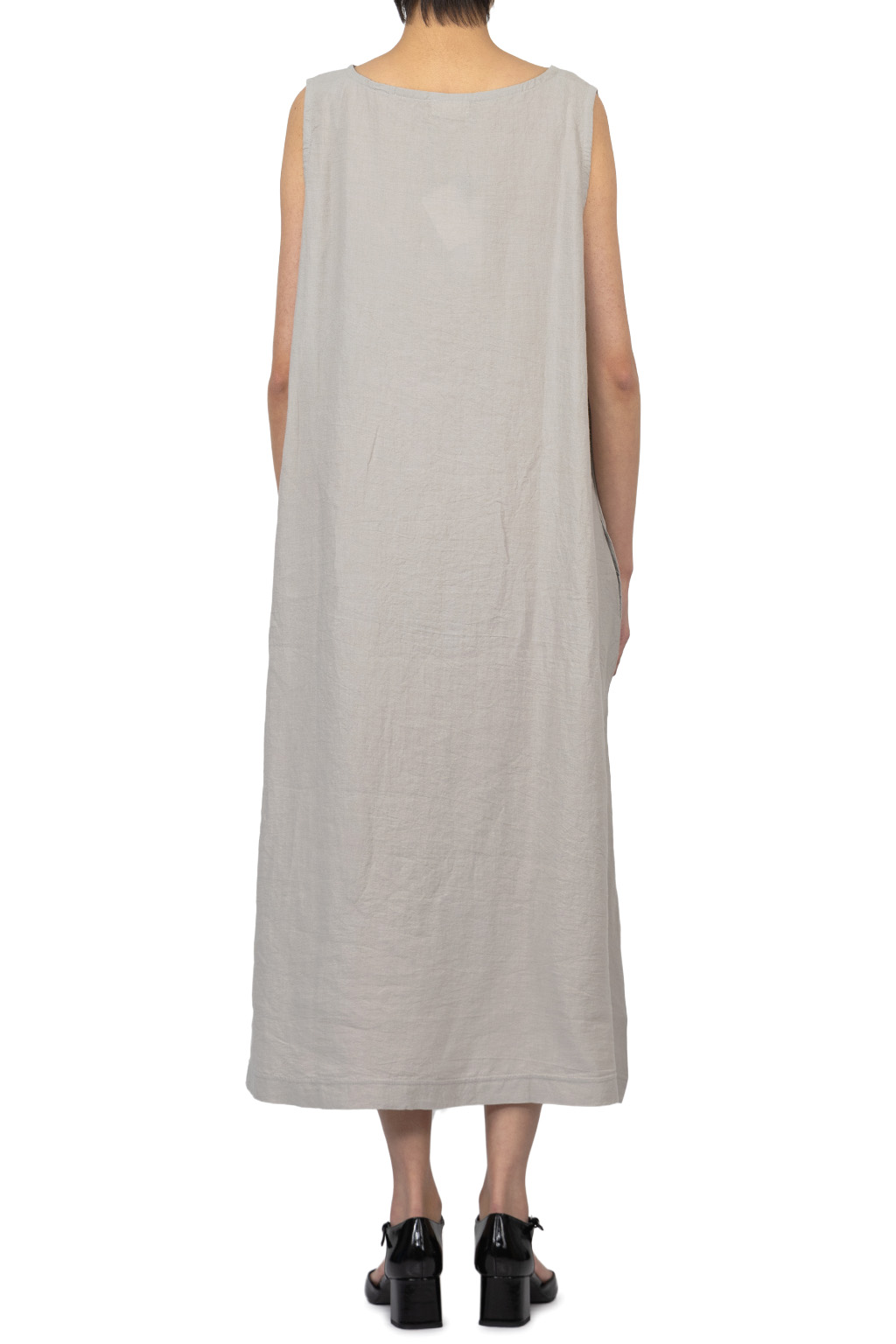 A+koloni - Azumadaki Linen Sleeveless Dress - Greige