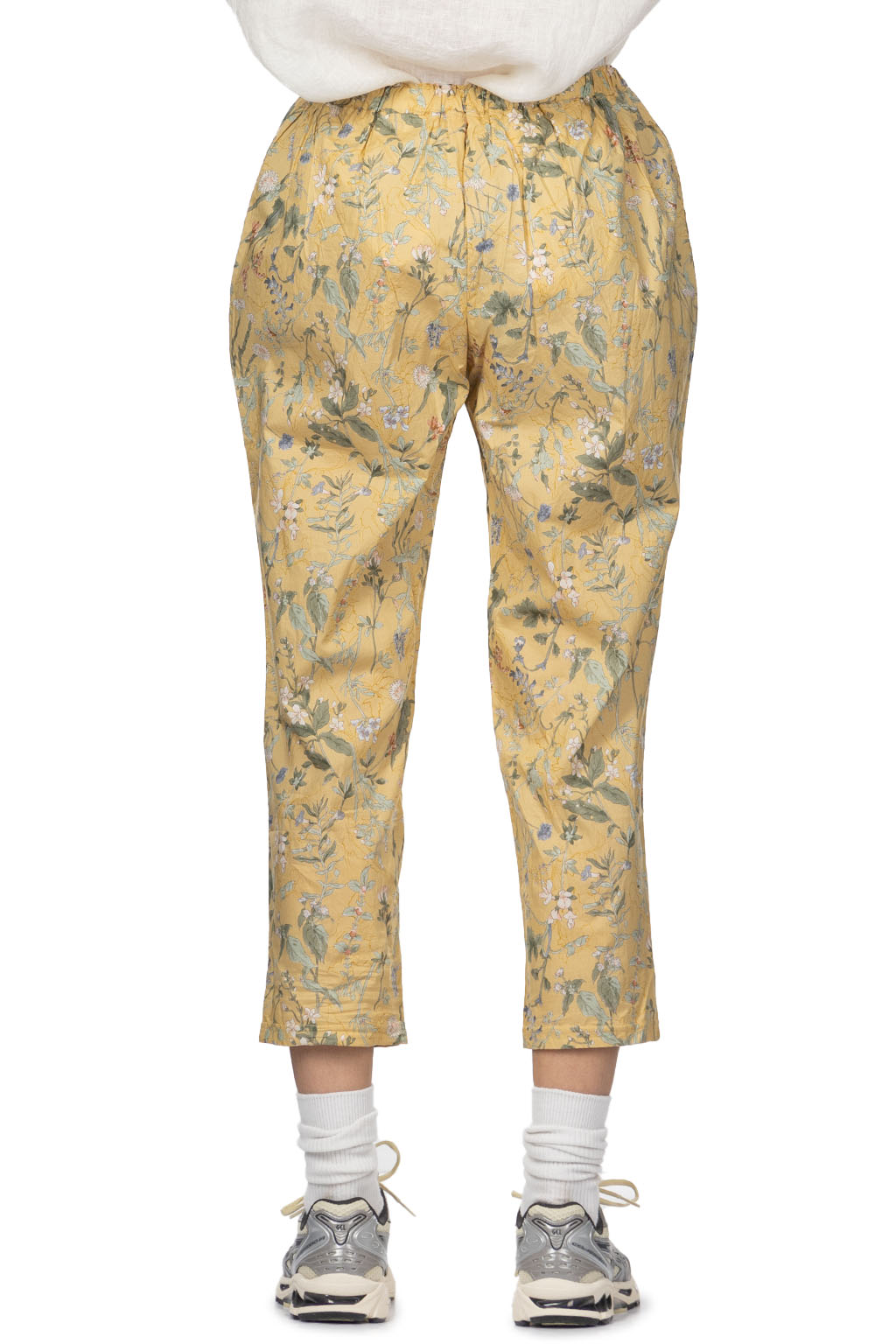 A+koloni - Cotton Flower Print Pants - Yellow
