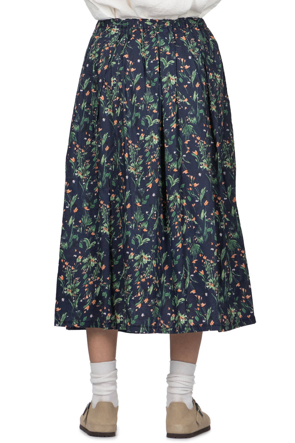 A+koloni - Flower Print Skirt - Navy