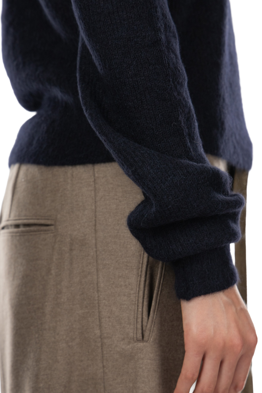 AURALEE - Baby Suri Alpaca Sheer Knit P/O - Navy