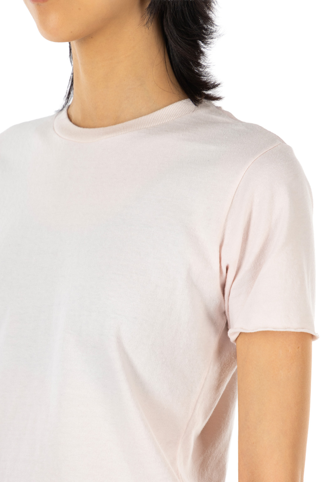 AURALEE - Brushed Organic Cotton Jersey Tee - Pale Pink