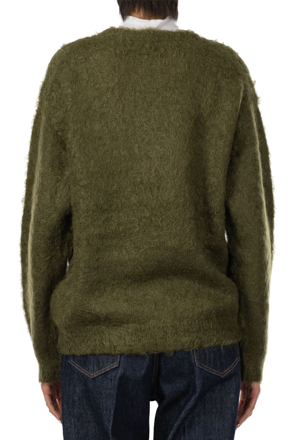 AURALEE - Brushed Super Kid Mohair Knit Pullover - Olive