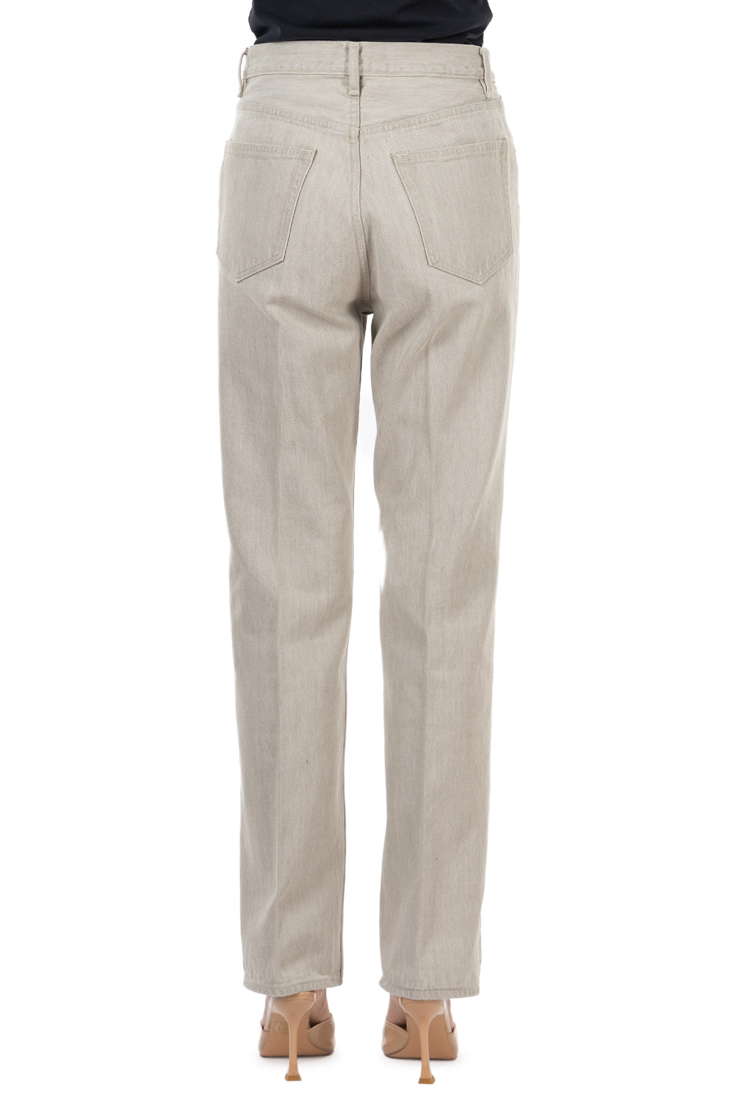 AURALEE - Faded Hard Twist Brown Denim 5P Pants - Light Gray