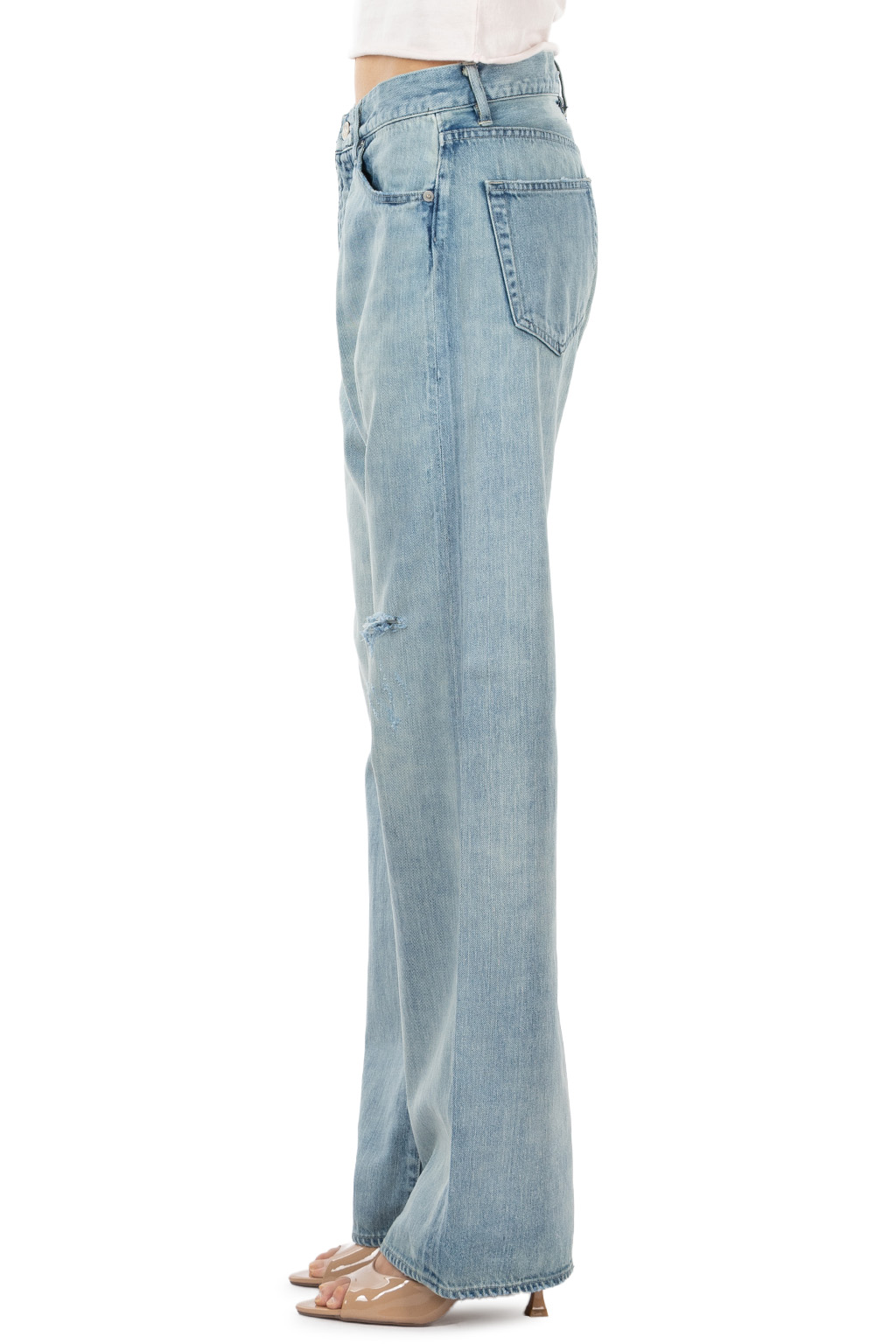 AURALEE - Faded Selvedge Light Denim Pants - Light Indigo