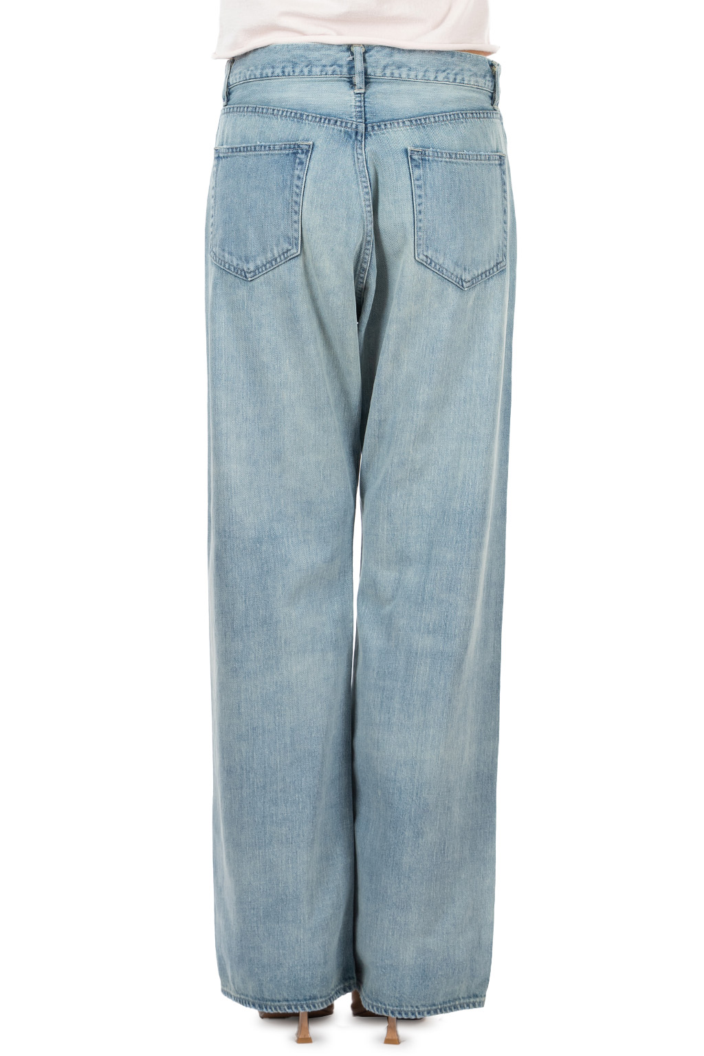 AURALEE - Faded Selvedge Light Denim Pants - Light Indigo