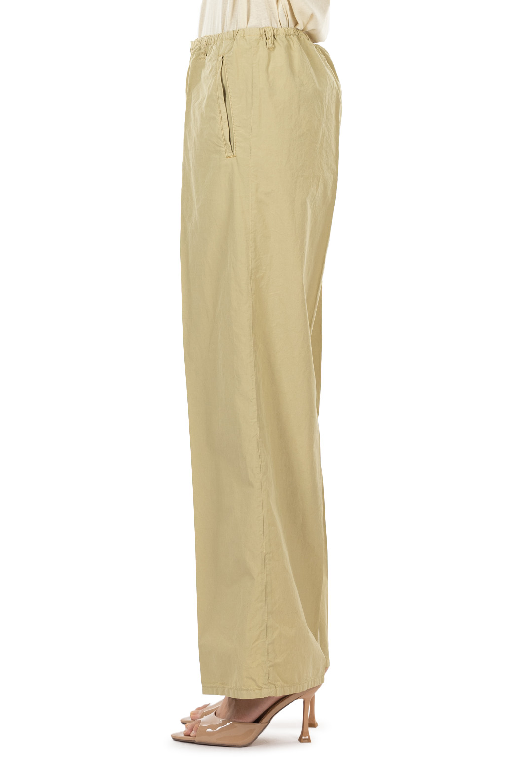 AURALEE - Garment-Dyed Finx Shuttle Weather Drawstring Pants - Khaki Beige