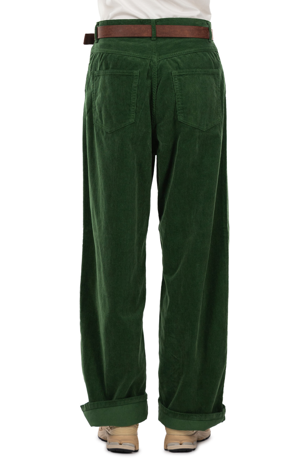 AURALEE - Pigment Dyed Finx Corduroy Wide 5P Pants - Forest Green