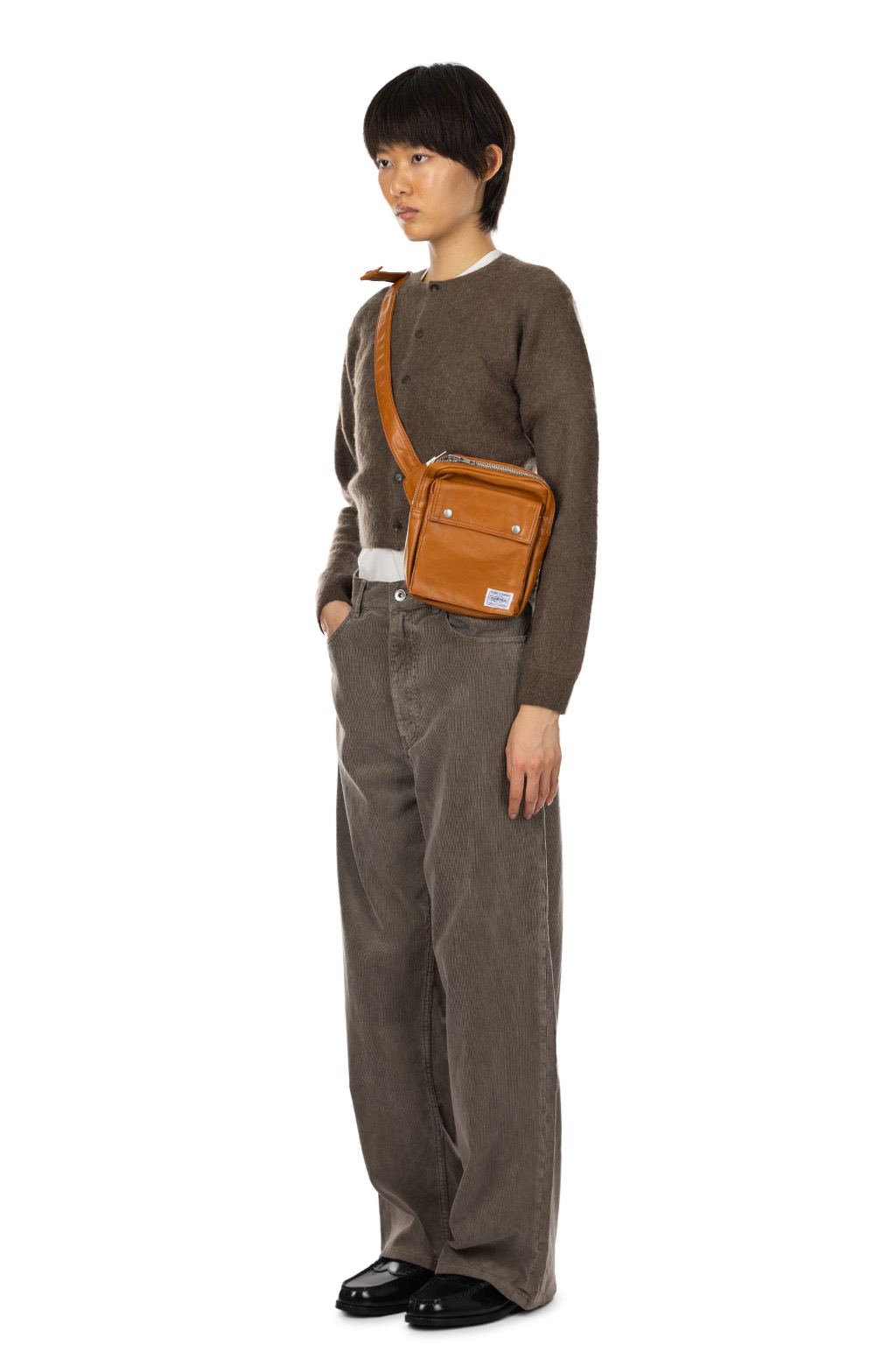 AURALEE - Pigment Dyed Finx Corduroy Wide 5P Pants - Olive Brown