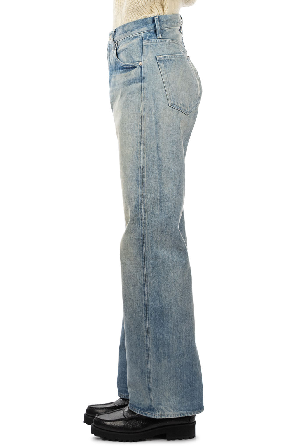 AURALEE - Selvedge Faded Heavy Denim Pants - Faded Indigo