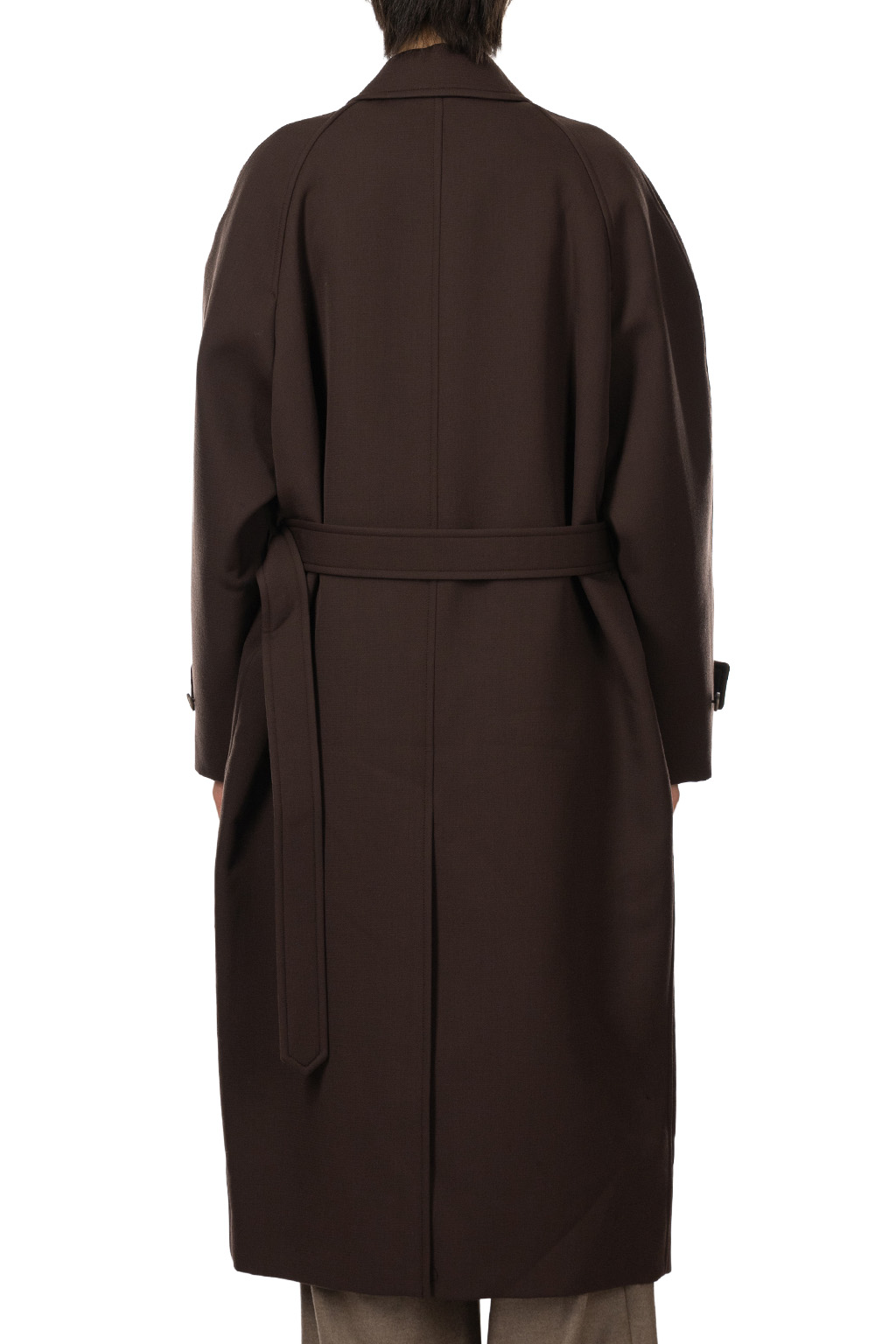 AURALEE - Twisted Double Cloth Coat - Dark Brown