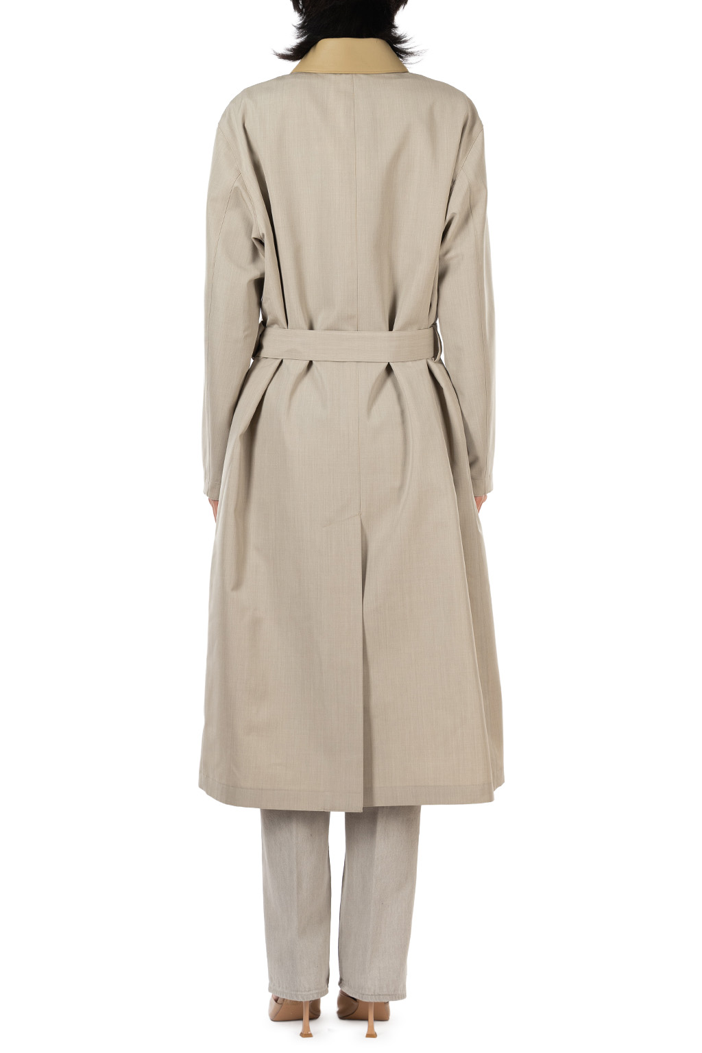 AURALEE - Wool Max Canvas Coat - Top Gray Beige