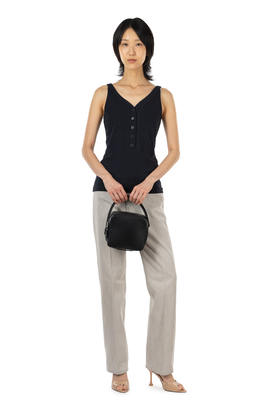 AURALEE - x Aeta - Leather Shoulder Bag - Black