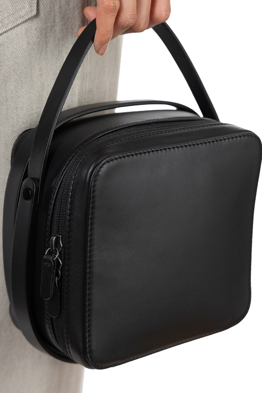 AURALEE - x Aeta - Leather Shoulder Bag - Black
