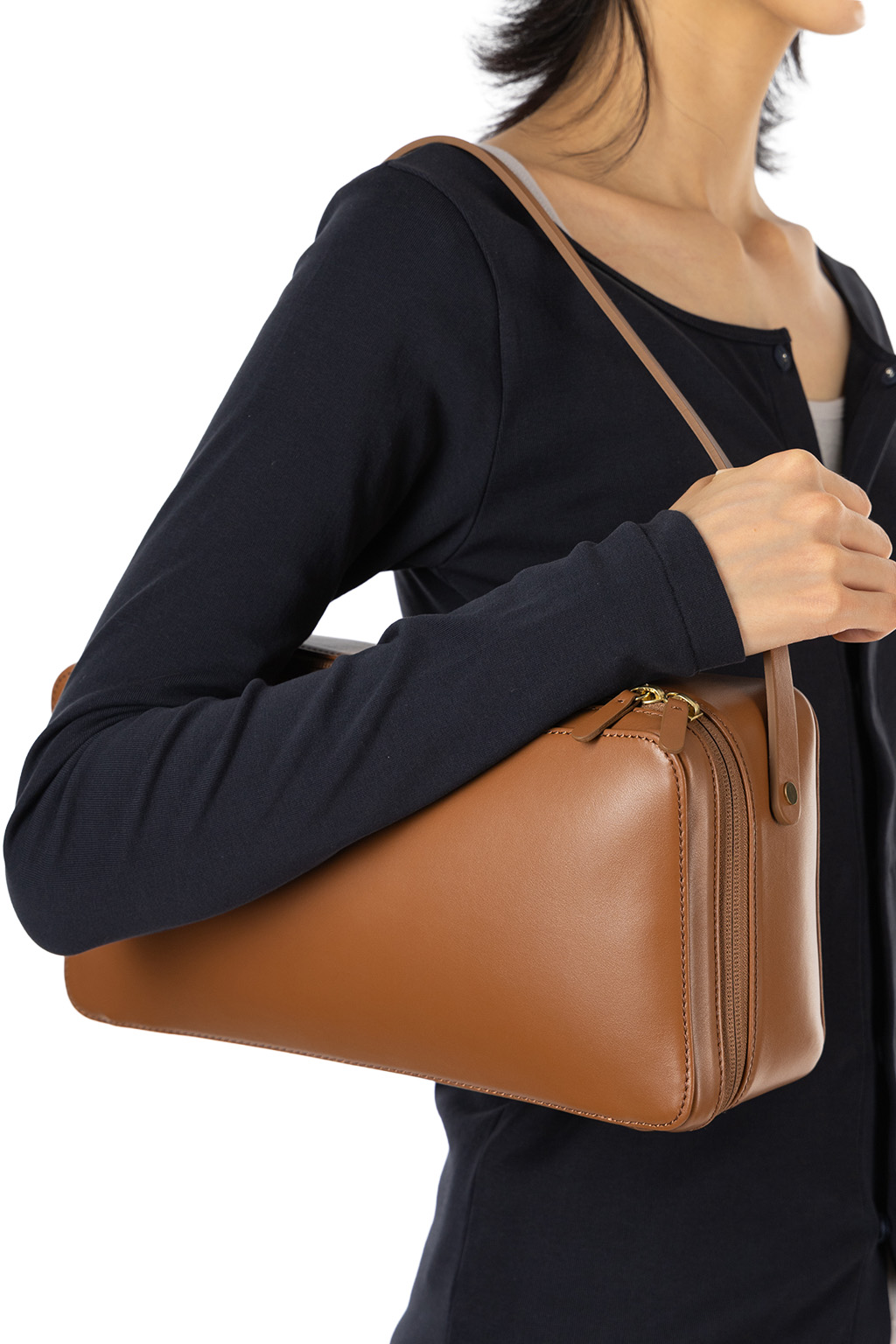AURALEE - x Aeta - Leather Square Bag - Brown