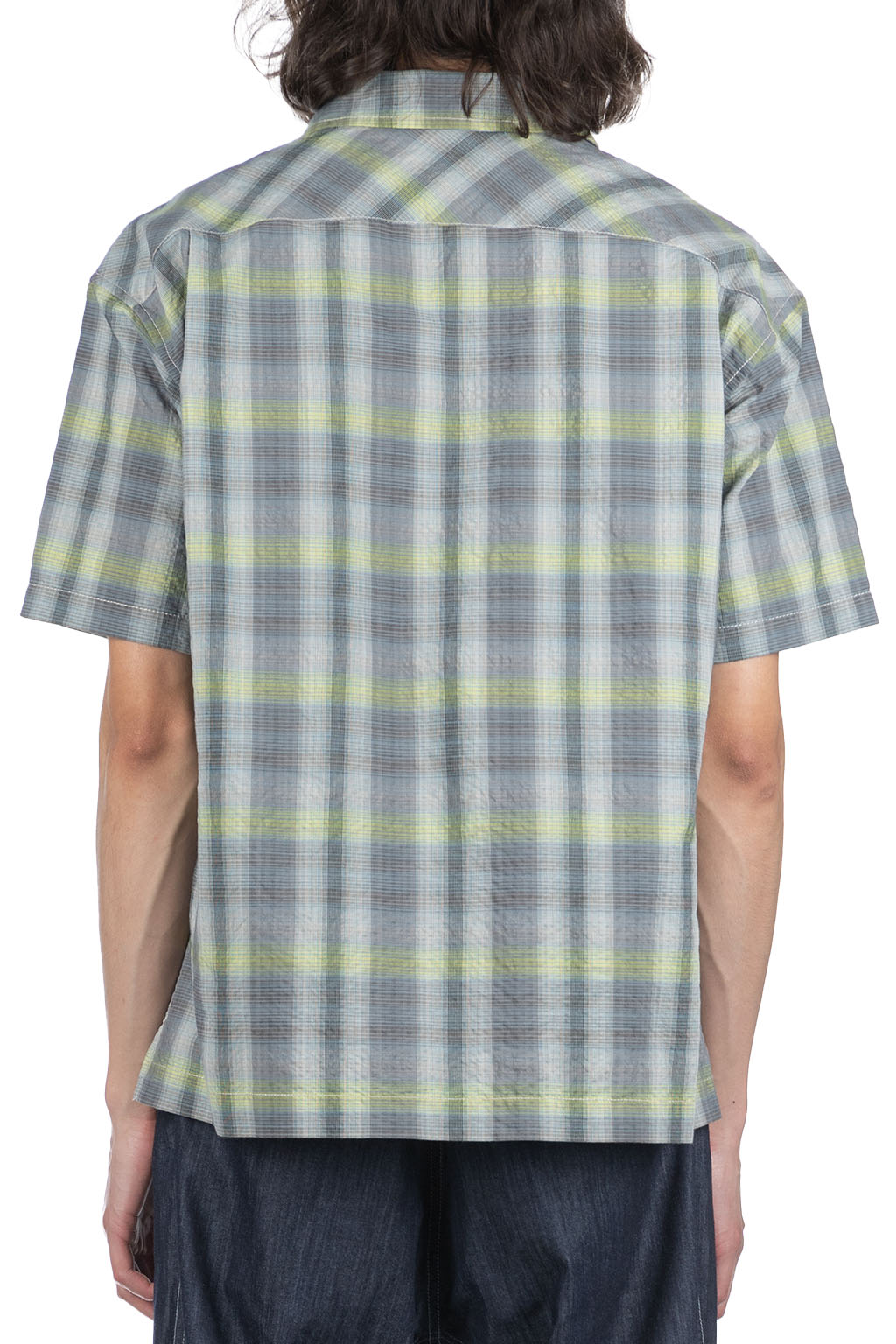 And Wander - Dry Check Open SS Shirt- Grey