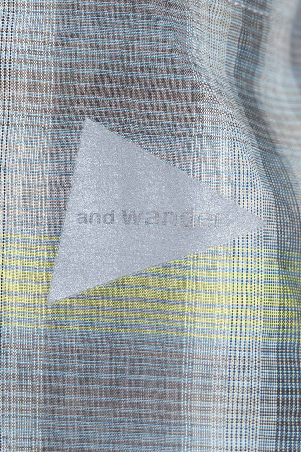 And Wander - Dry Check Open SS Shirt- Grey