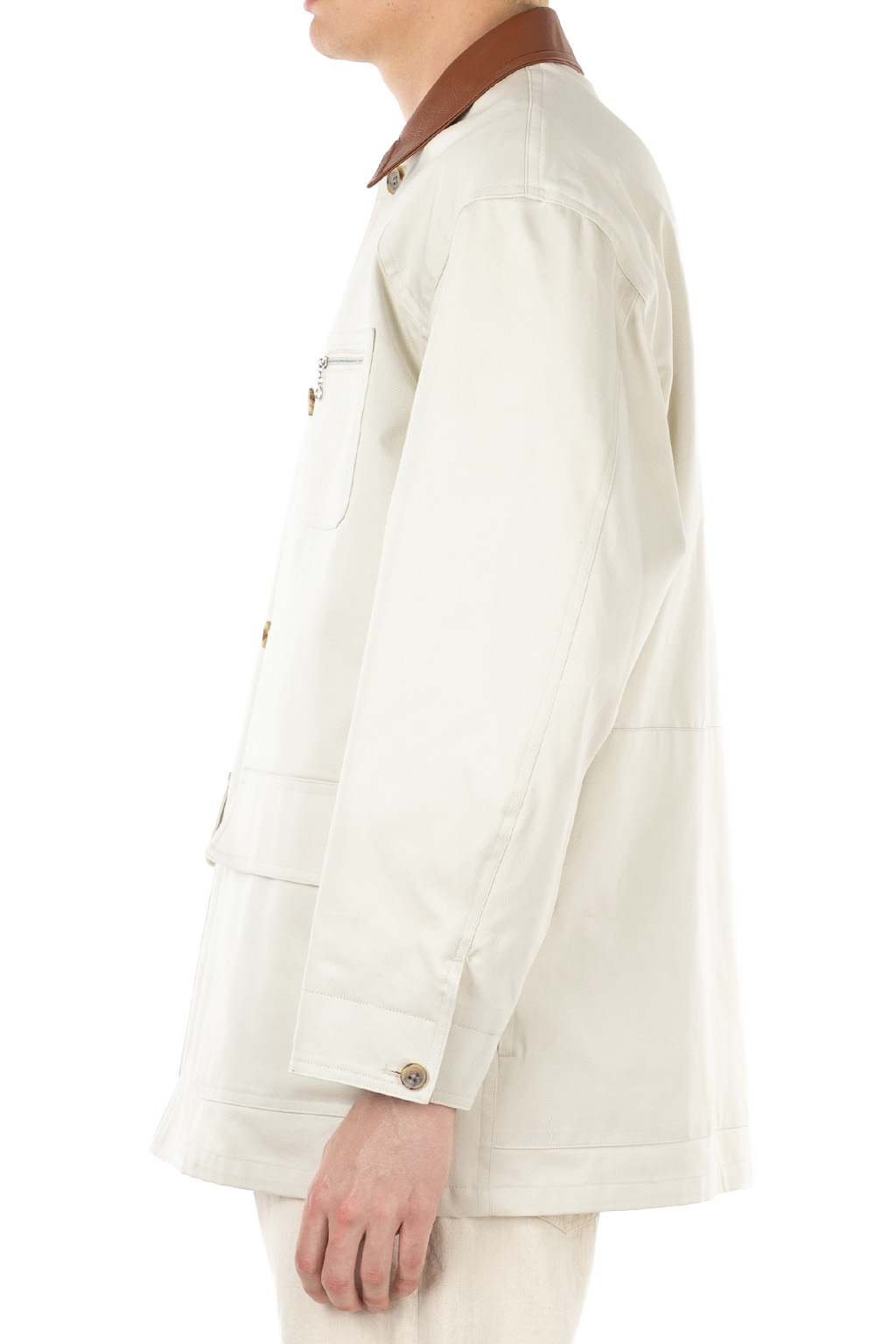 BISOWN - Cotton Gaba Hunting Jacket - Chalk