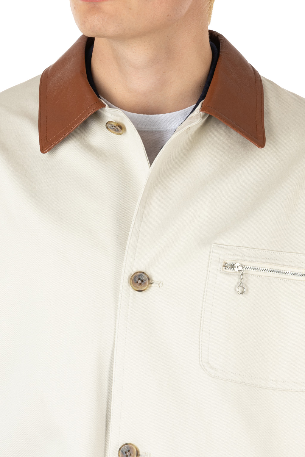 BISOWN - Cotton Gaba Hunting Jacket - Chalk