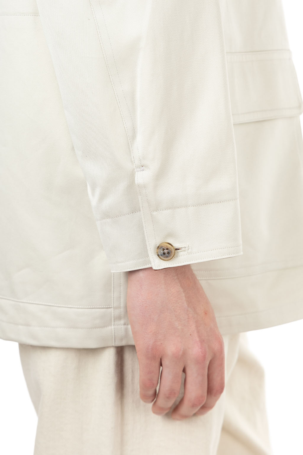 BISOWN - Cotton Gaba Hunting Jacket - Chalk