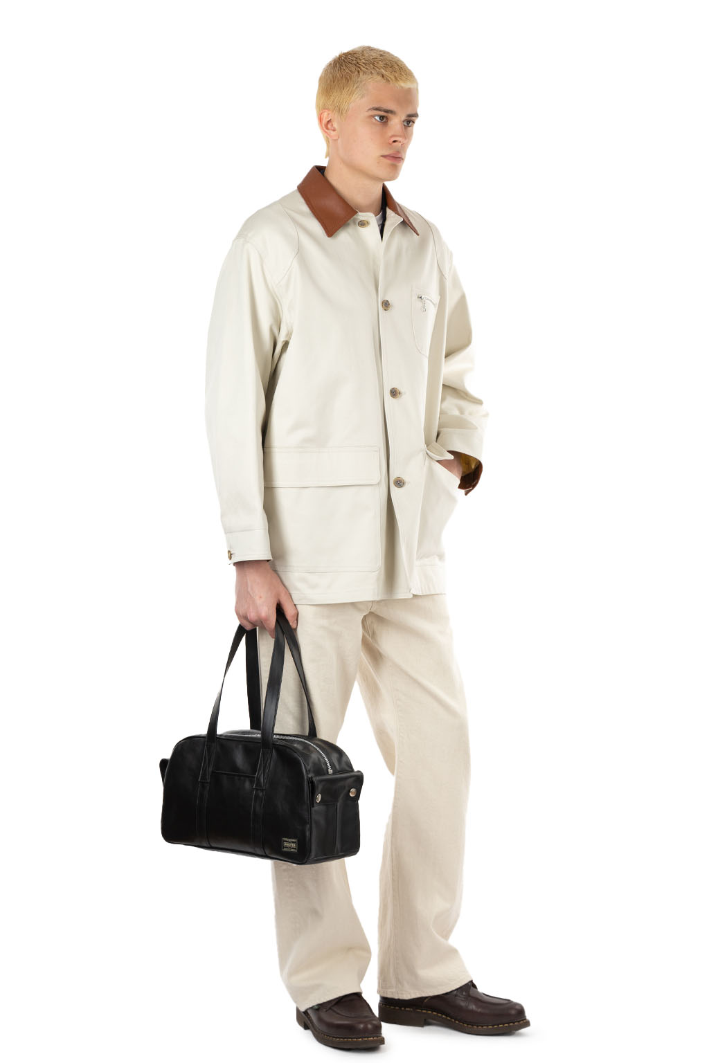 BISOWN - Cotton Gaba Hunting Jacket - Chalk
