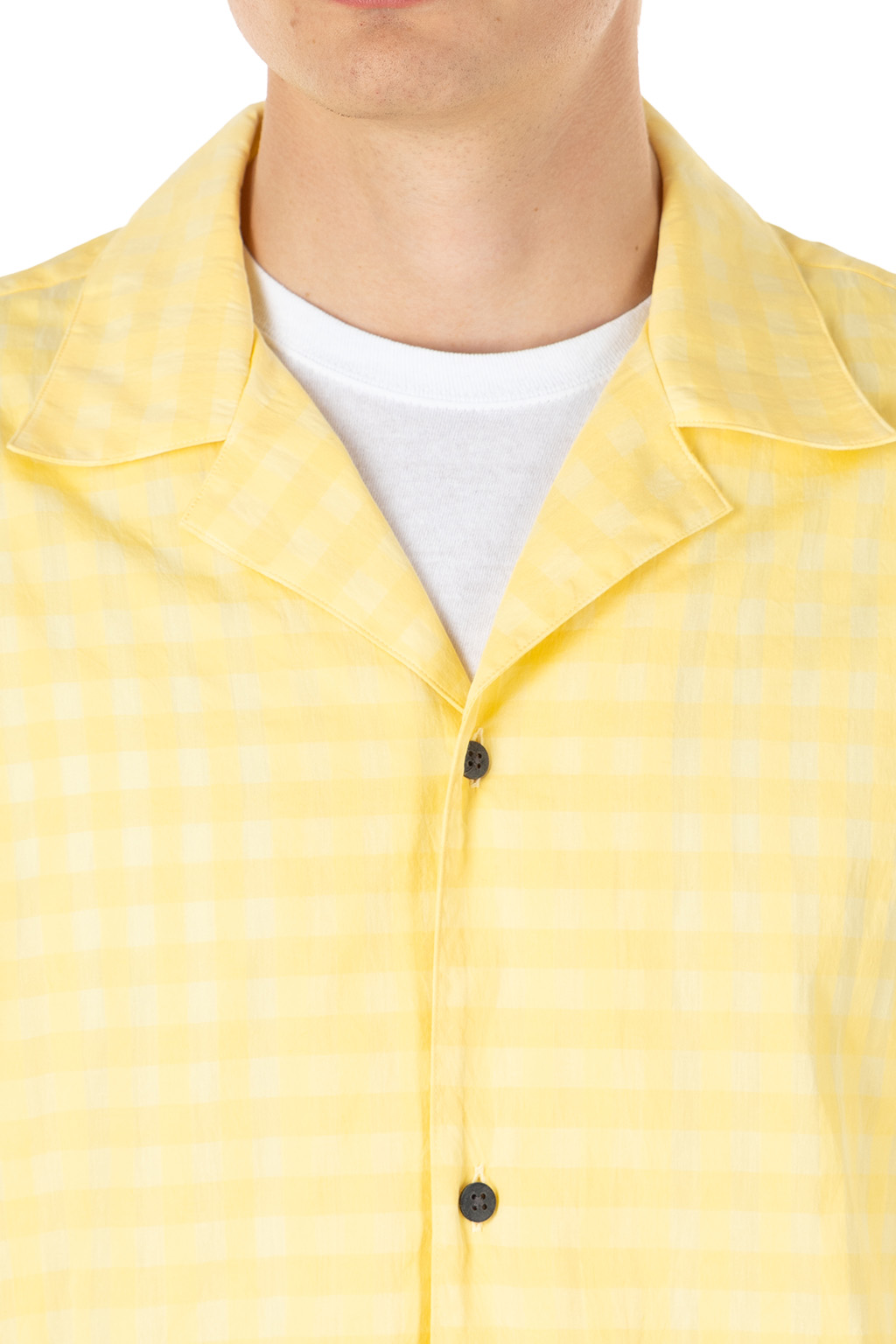 BISOWN - Cotton Hidden Check Sleeping Shirt Jacket - Yellow Check