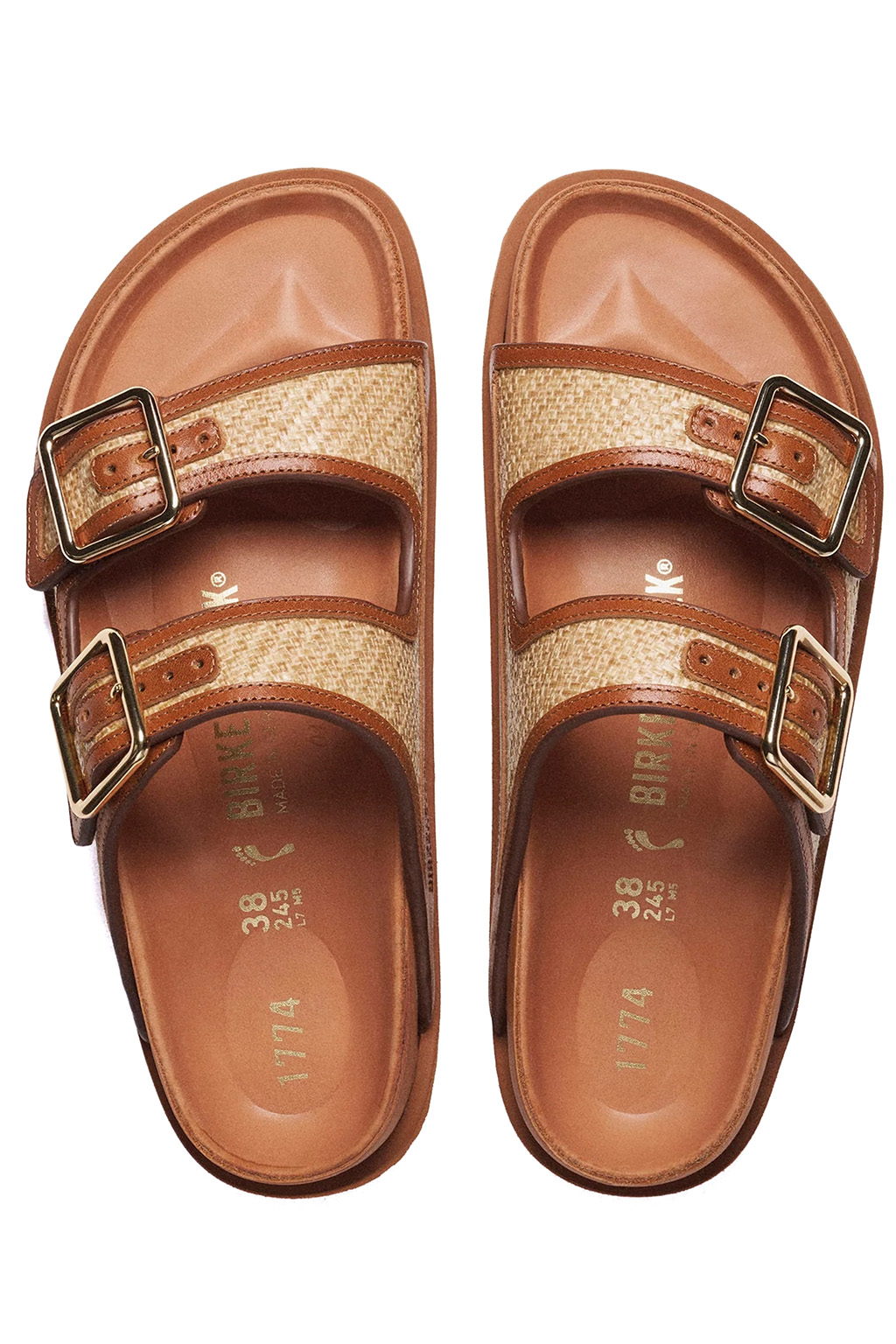 Birkenstock 1774 - 1774 Arizona Raffia - Ginger Brown - Narrow