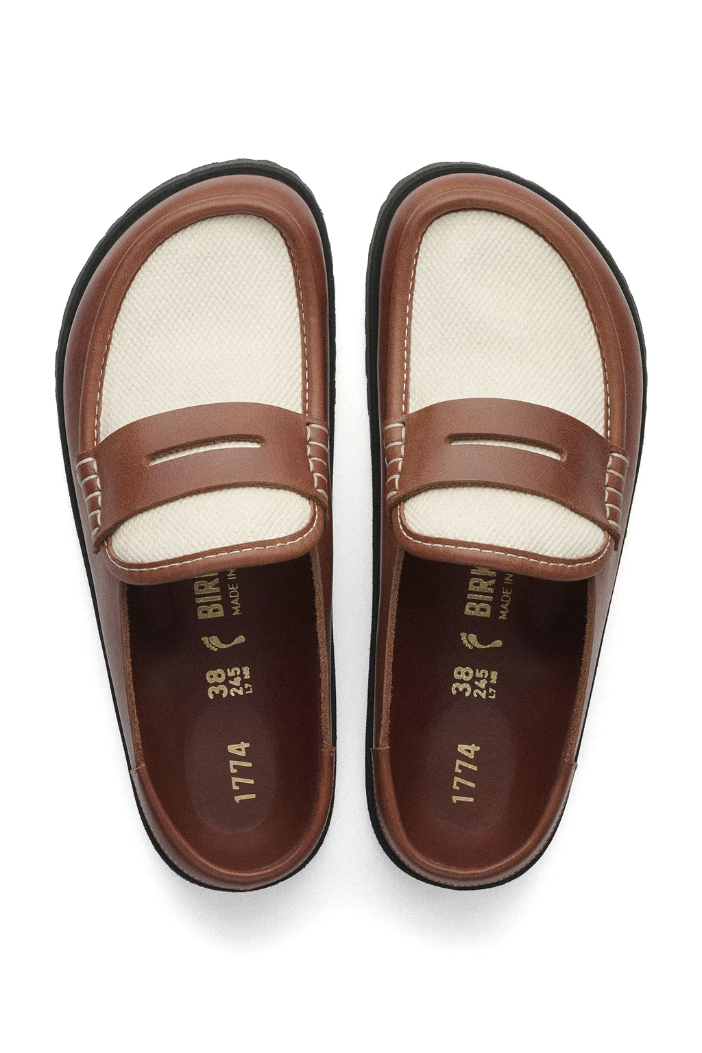 Birkenstock 1774 - 1774 Naples Canvas - Oiled Leather - Cinnamon
