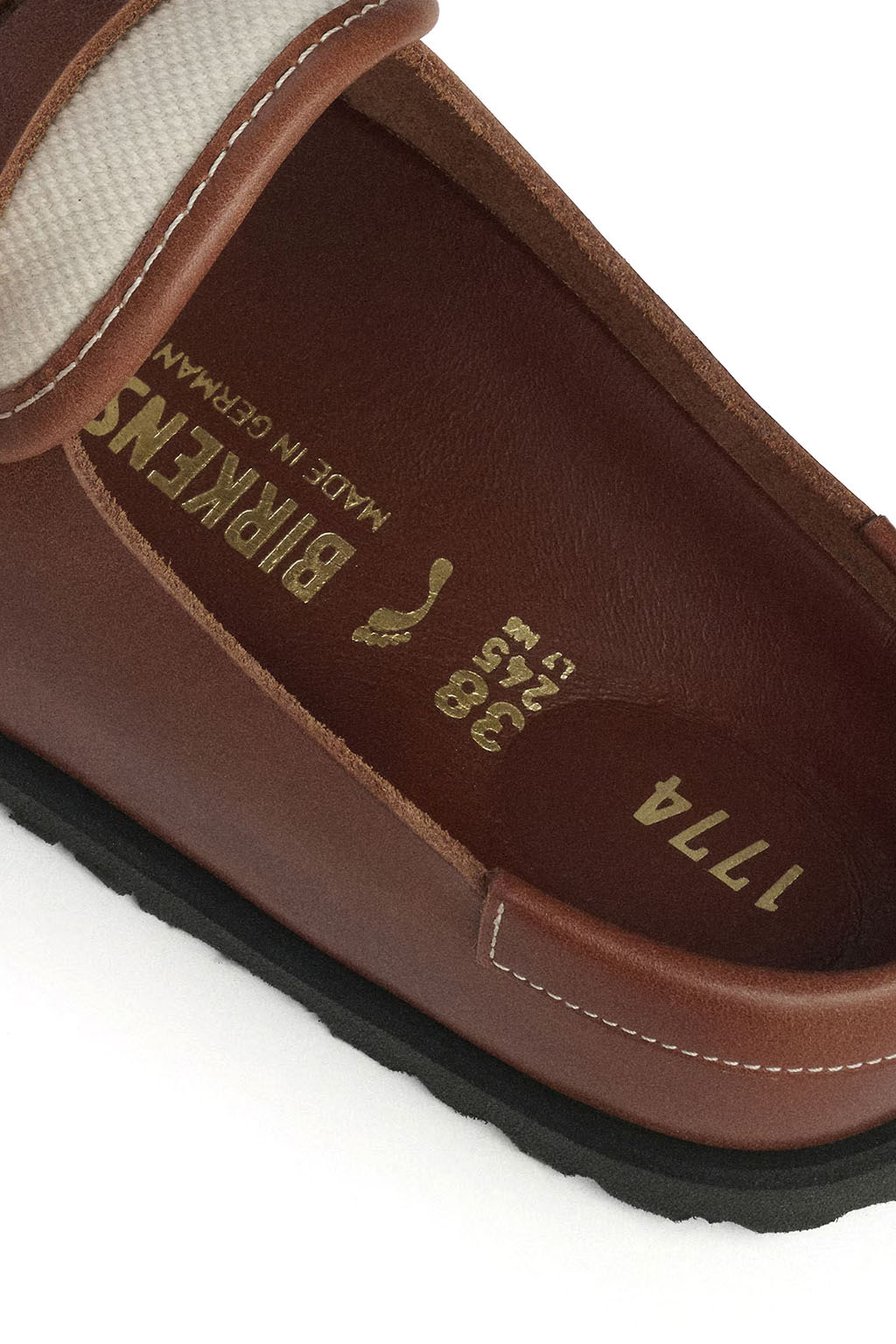 Birkenstock 1774 - 1774 Naples Canvas - Oiled Leather - Cinnamon