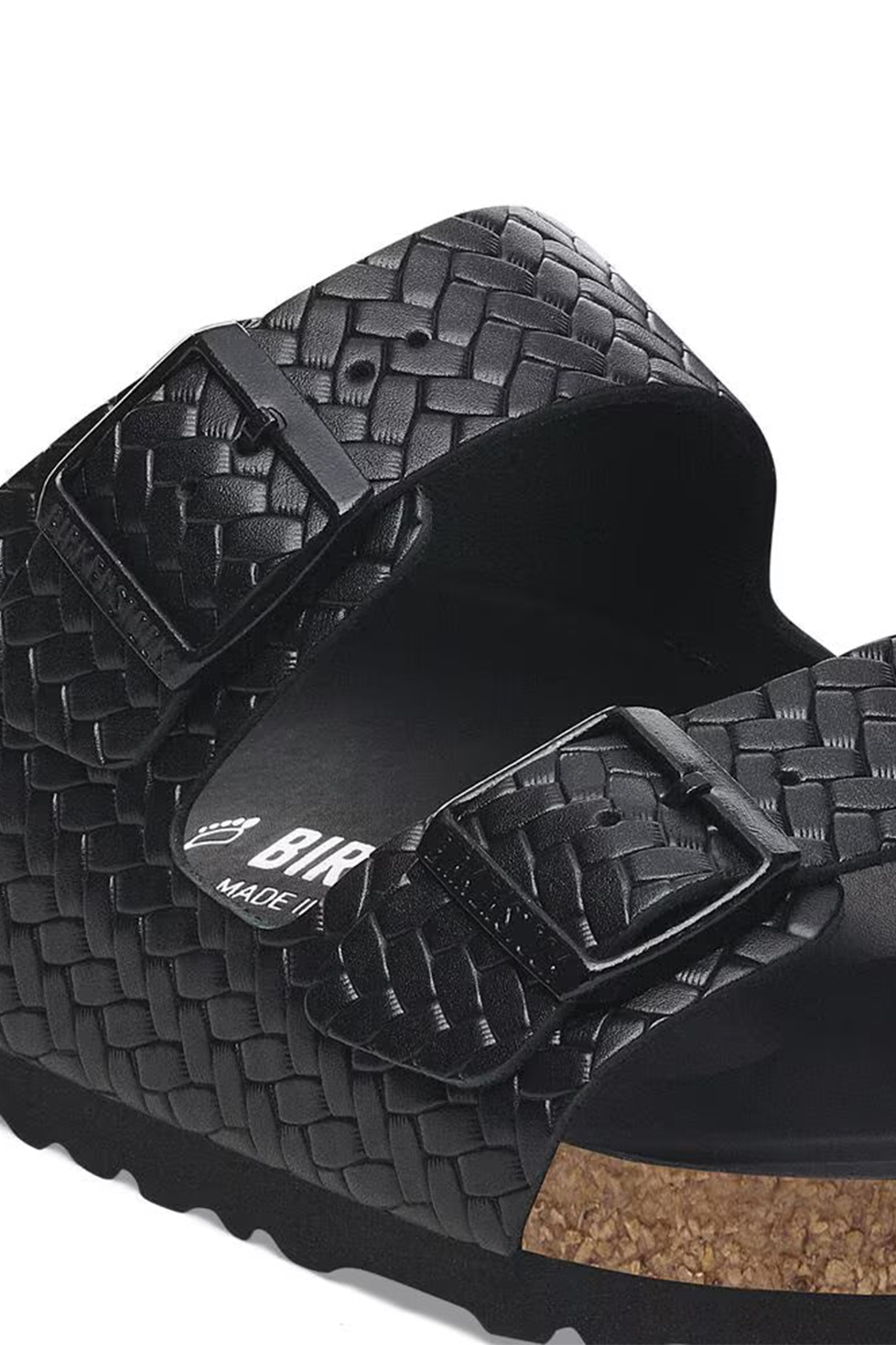 Birkenstock - Arizona Leather Woven Embossed Regular - Black