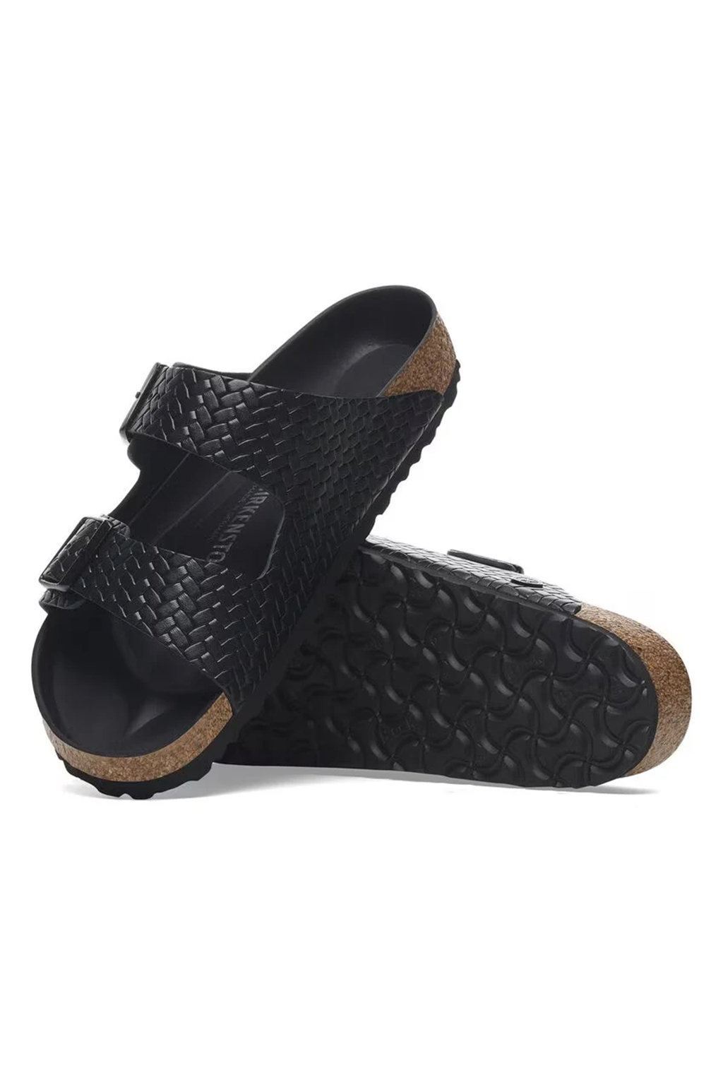 Birkenstock - Arizona Leather Woven Embossed Regular - Black