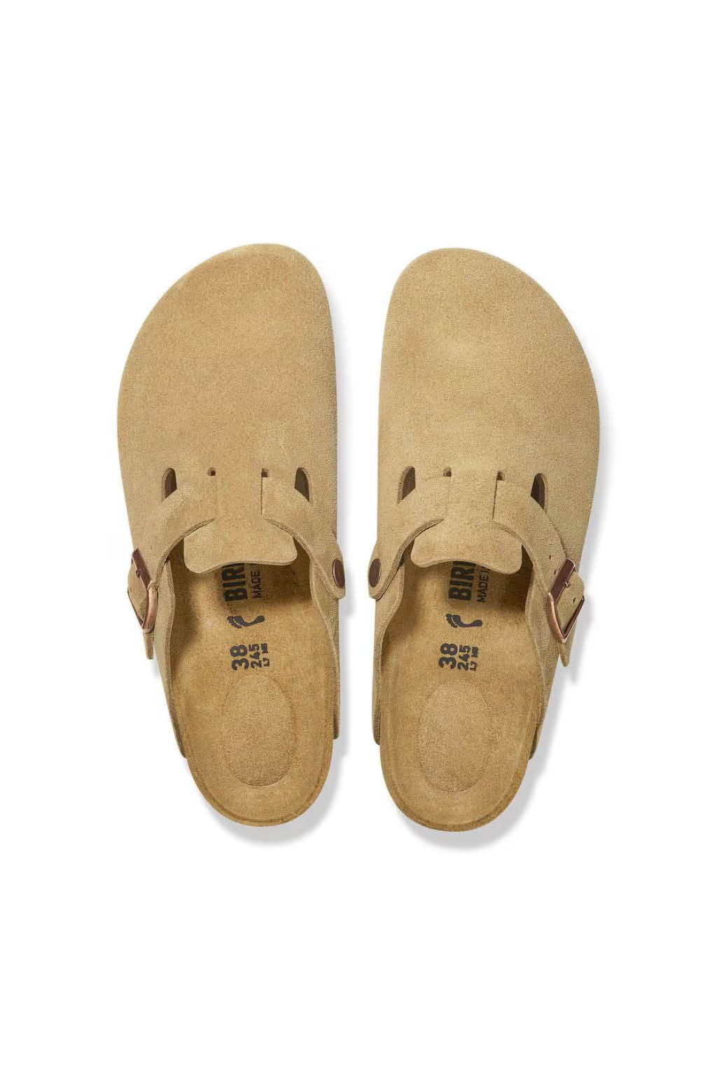 Birkenstock - Boston Suede Leather - Latte Cream - Narrow