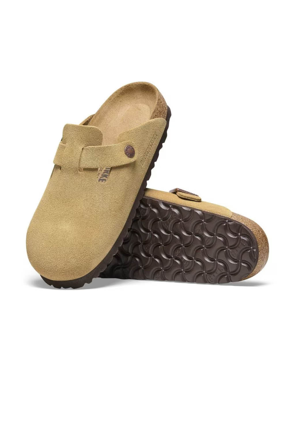 Birkenstock - Boston Suede Leather - Latte Cream - Narrow