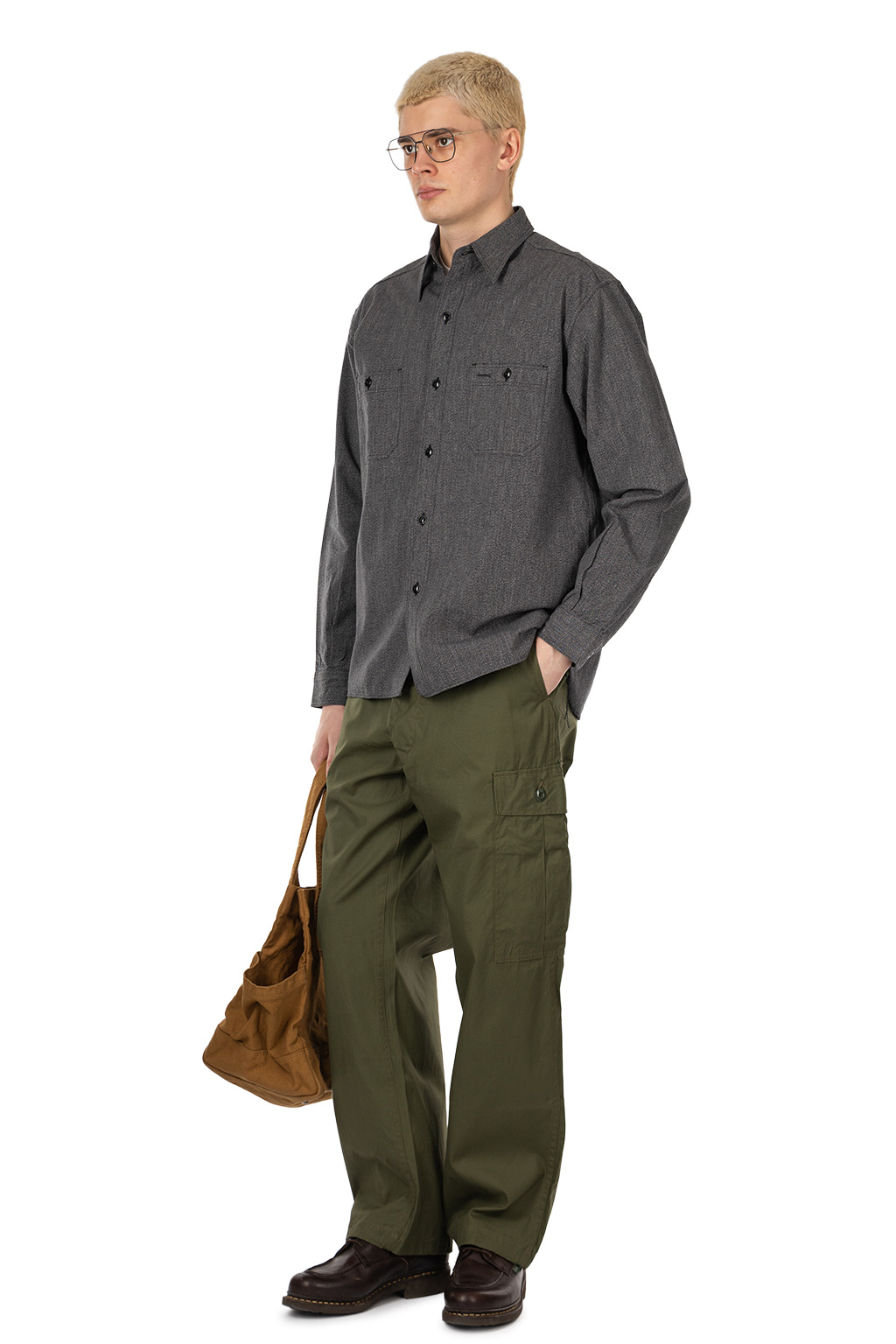 Buzz Rickson's - Cotton Covert Work Shirt - Black