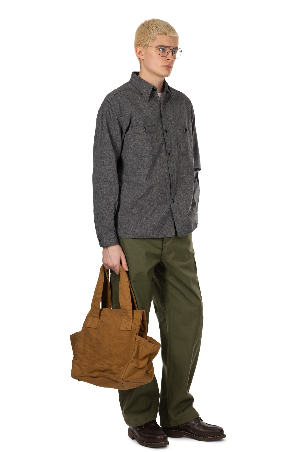 Buzz Rickson's - Cotton Covert Work Shirt - Black