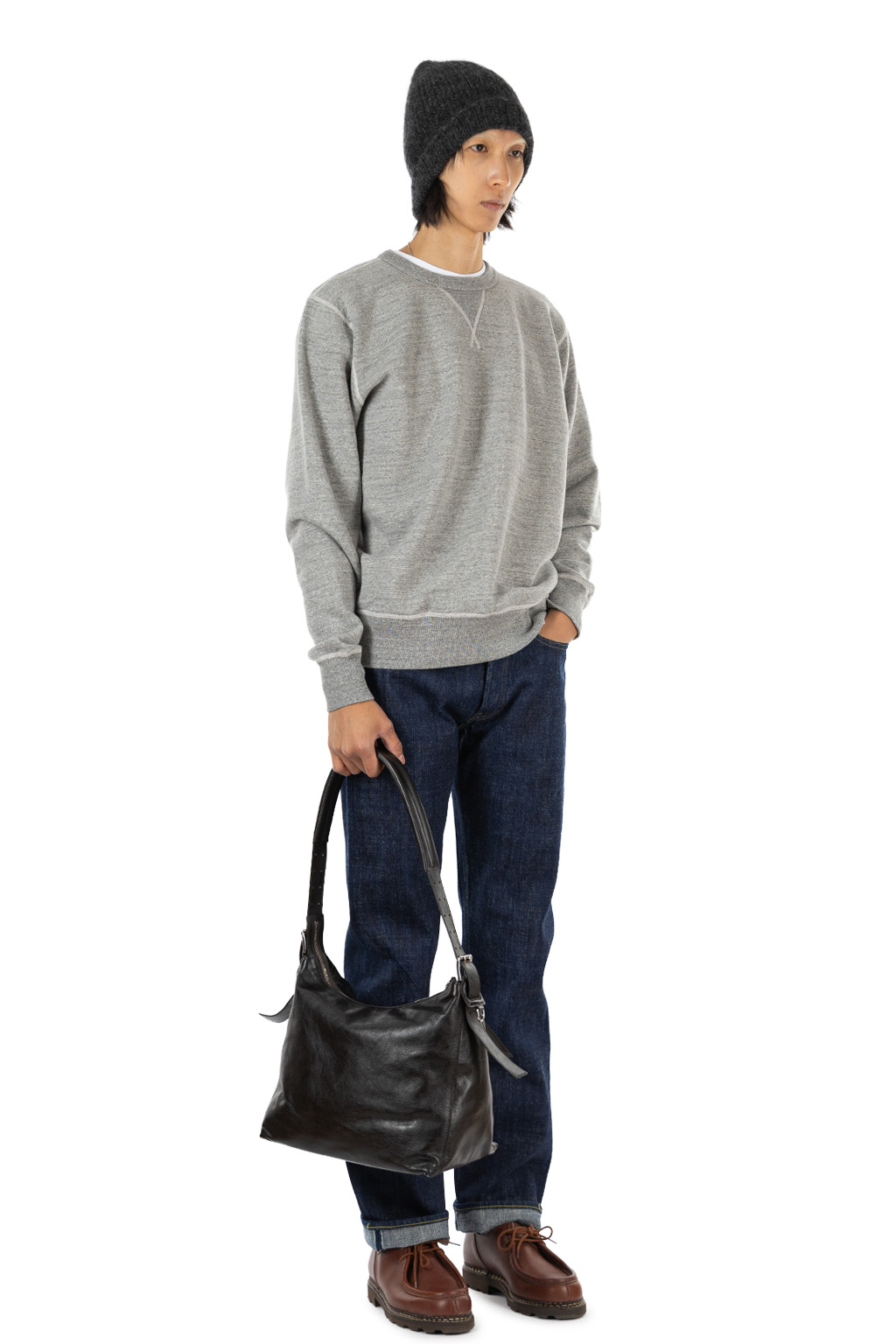 Buzz Rickson's - Set-In Crew Neck Sweat Shirt - H. Gray