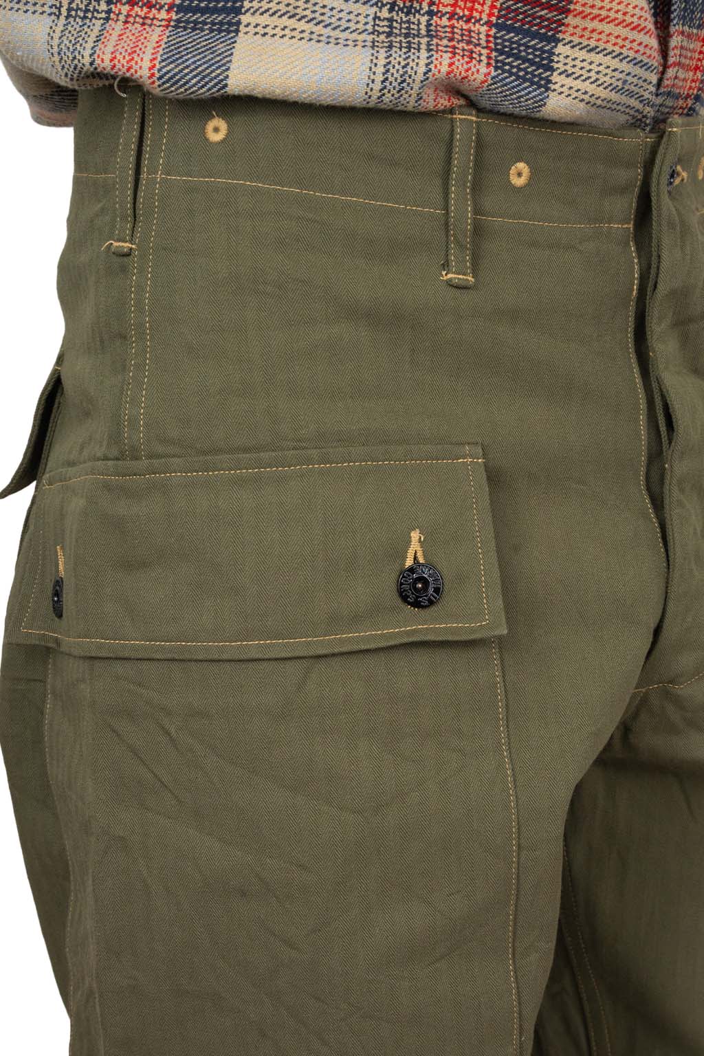 Buzz Rickson's - U.S.Marine Corps M-1944 Herringbone Pants - Olive