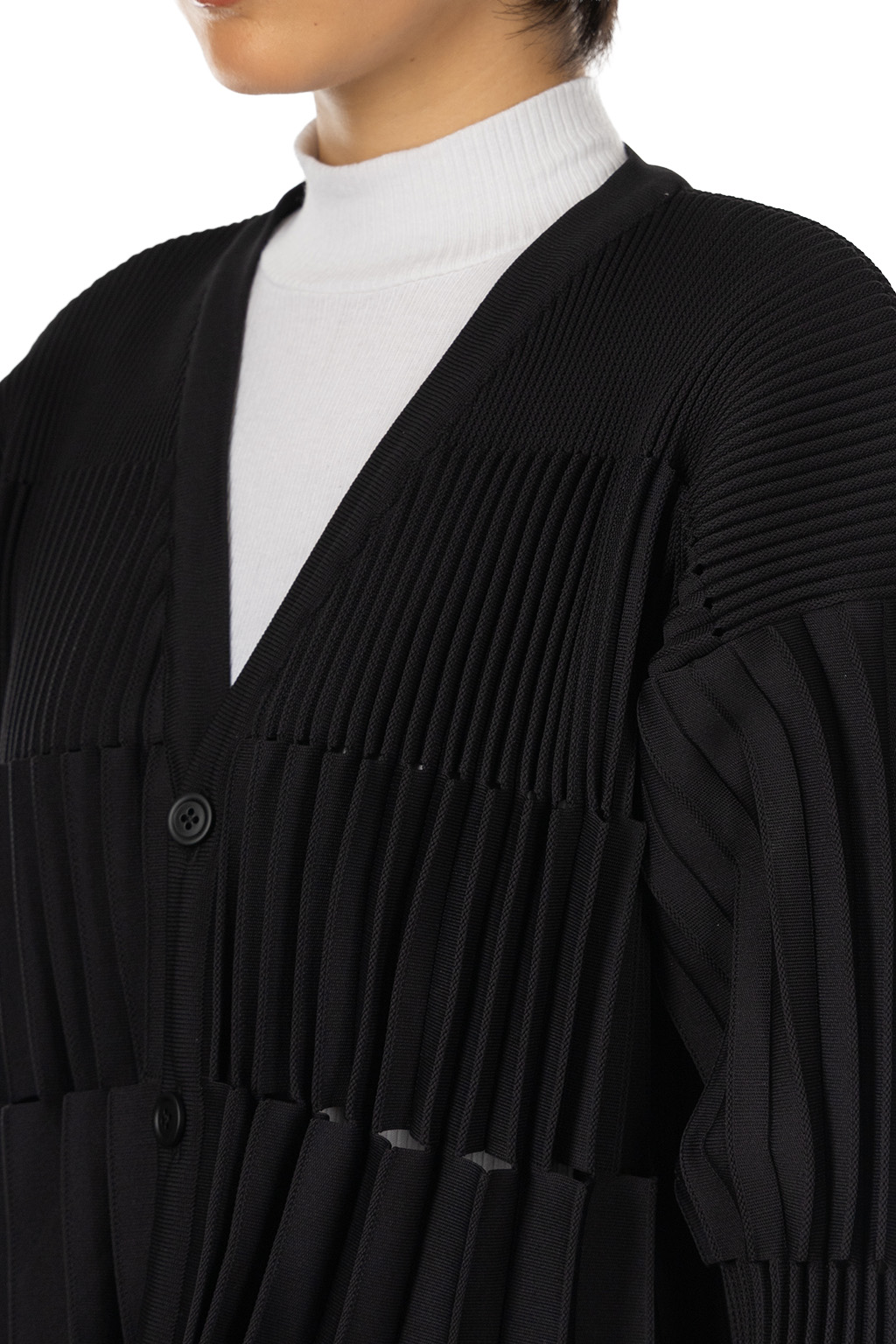 CFCL - Accordion Cropped Cardigan - Black