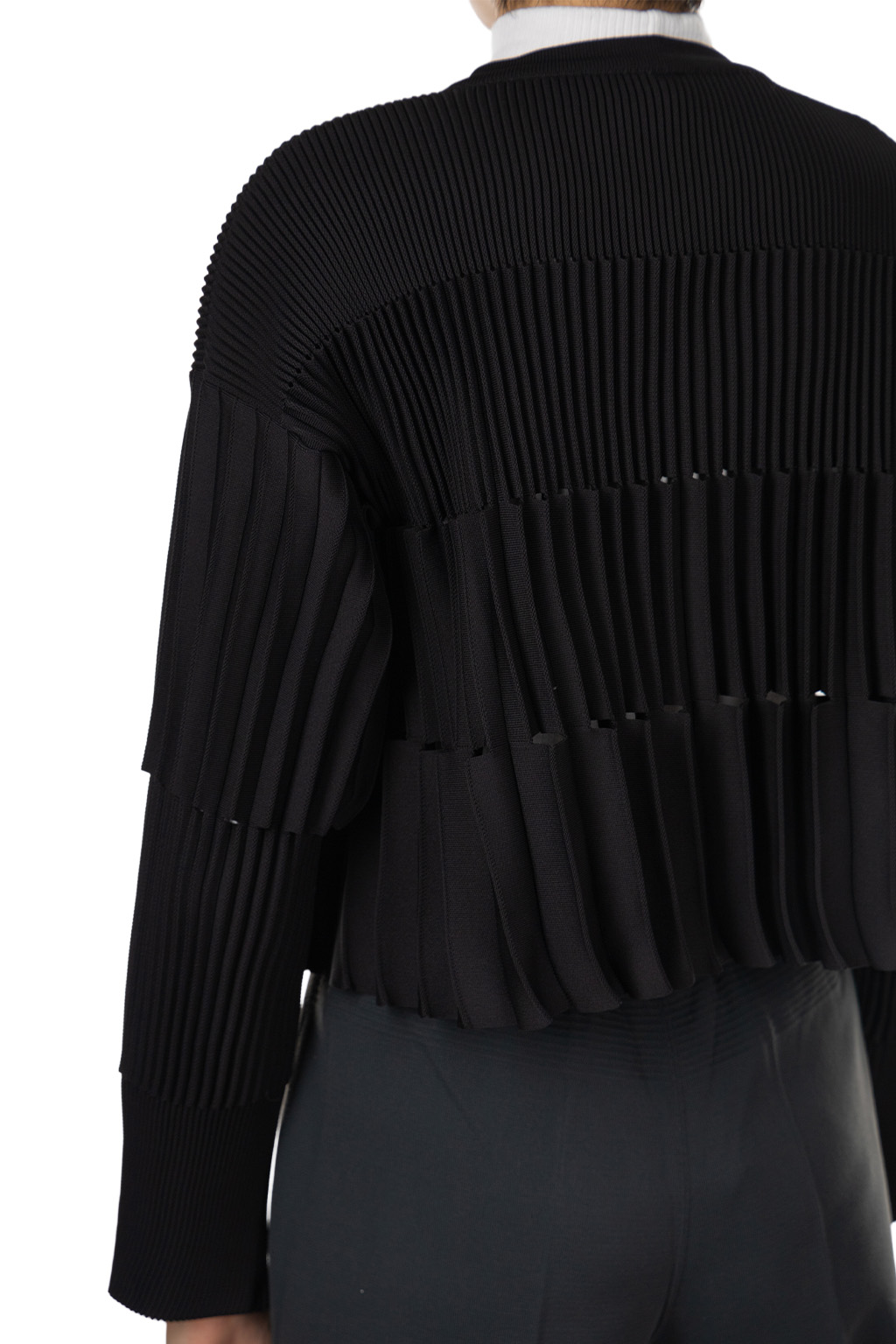 CFCL - Accordion Cropped Cardigan - Black