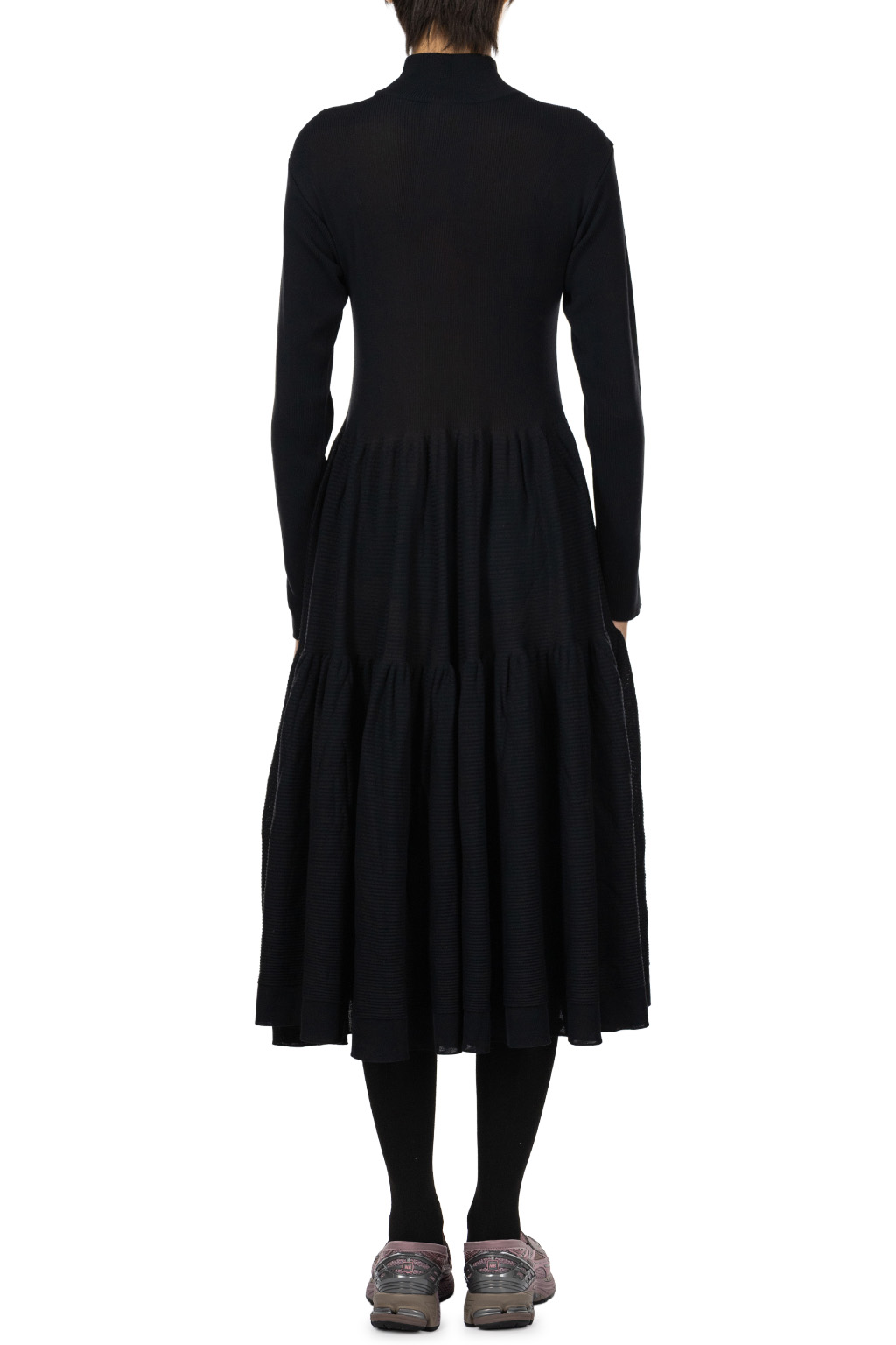 CFCL - Cascades Mockneck Long Sleeve Dress - Black