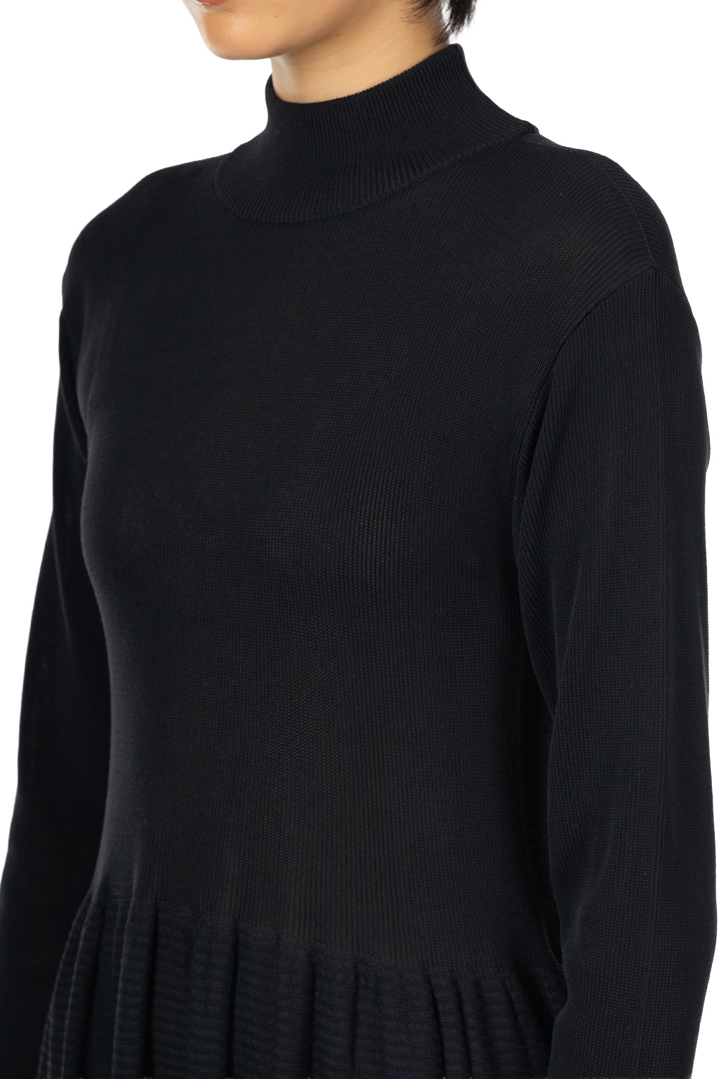 CFCL - Cascades Mockneck Long Sleeve Dress - Black