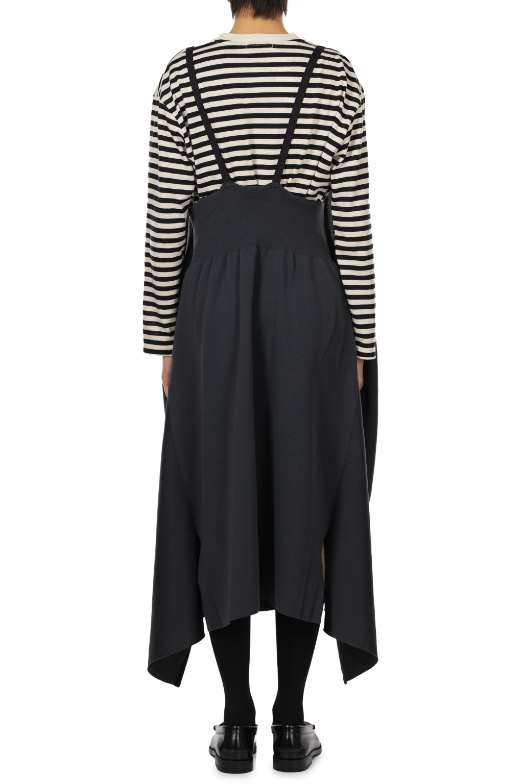 CFCL - Soft Milan Apron Round Dress - Smokey Black Multi