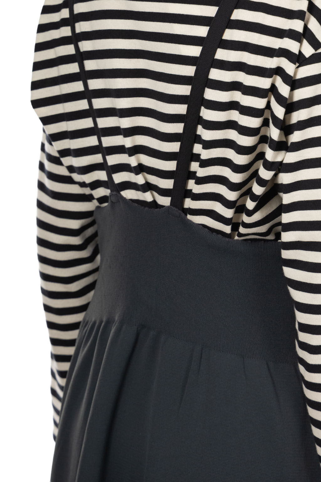 CFCL - Soft Milan Apron Round Dress - Smokey Black Multi