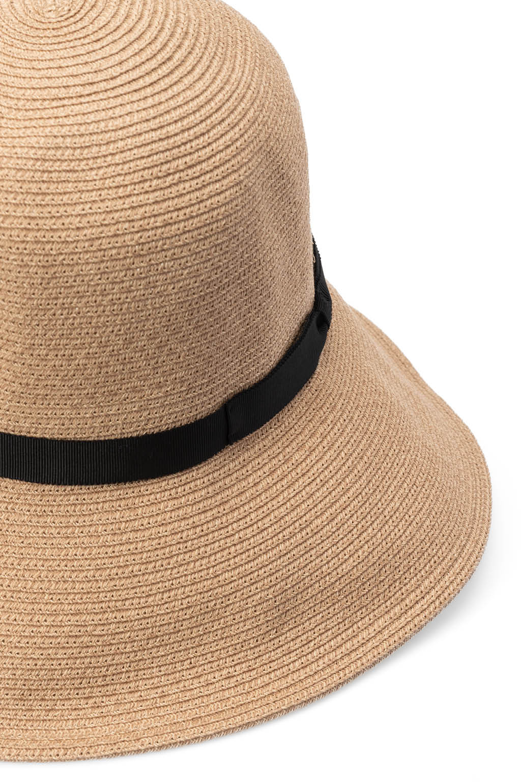 Cableami - Cotton Braid Open Crown Capeline - Beige Black