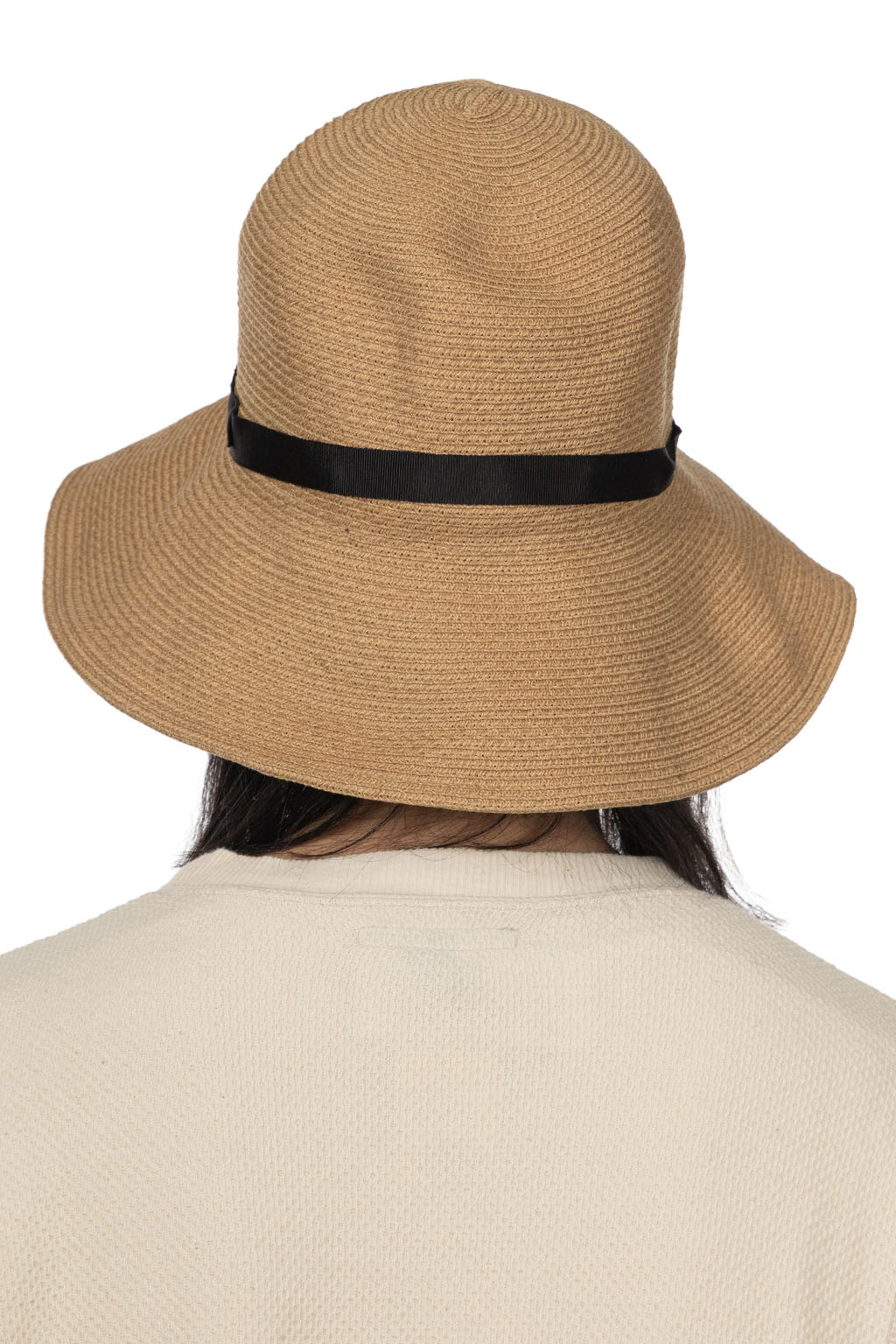 Cableami - Cotton Braid Open Crown Capeline - Beige Black