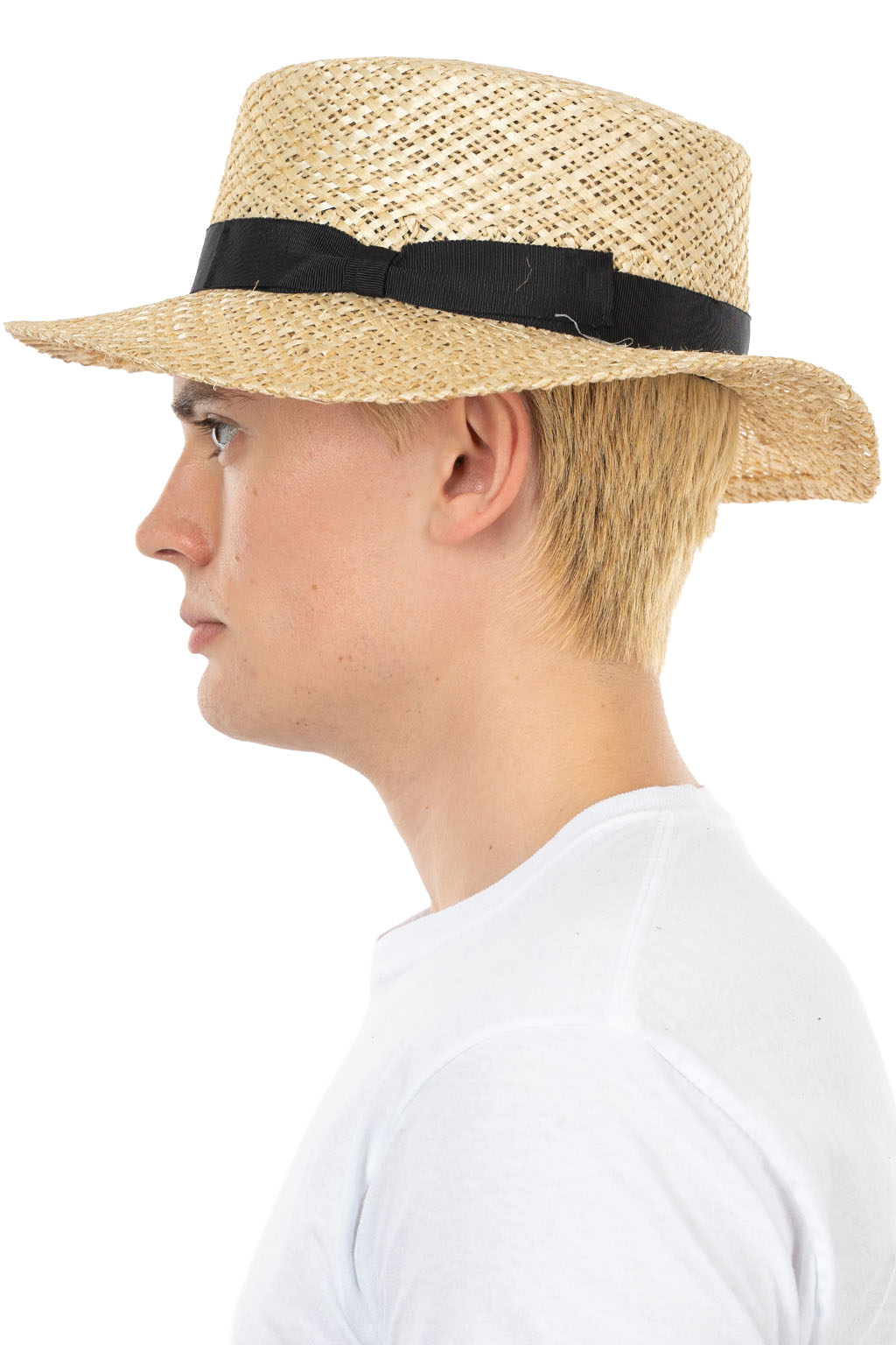 Cableami - Natural Fiber Boater Hat - Natural