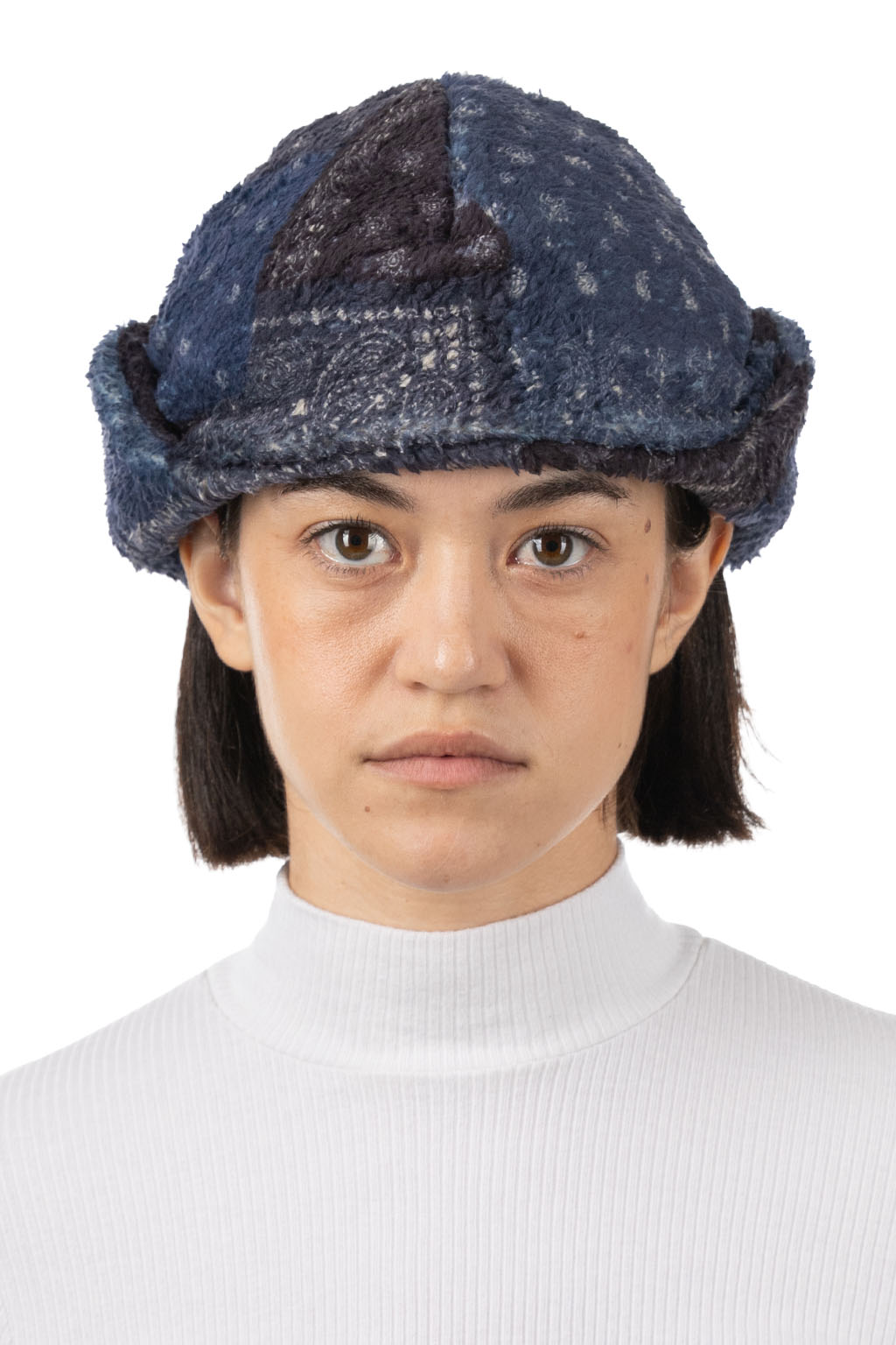 Cableami - Print Fleece Flight Cap Bandana - Navy