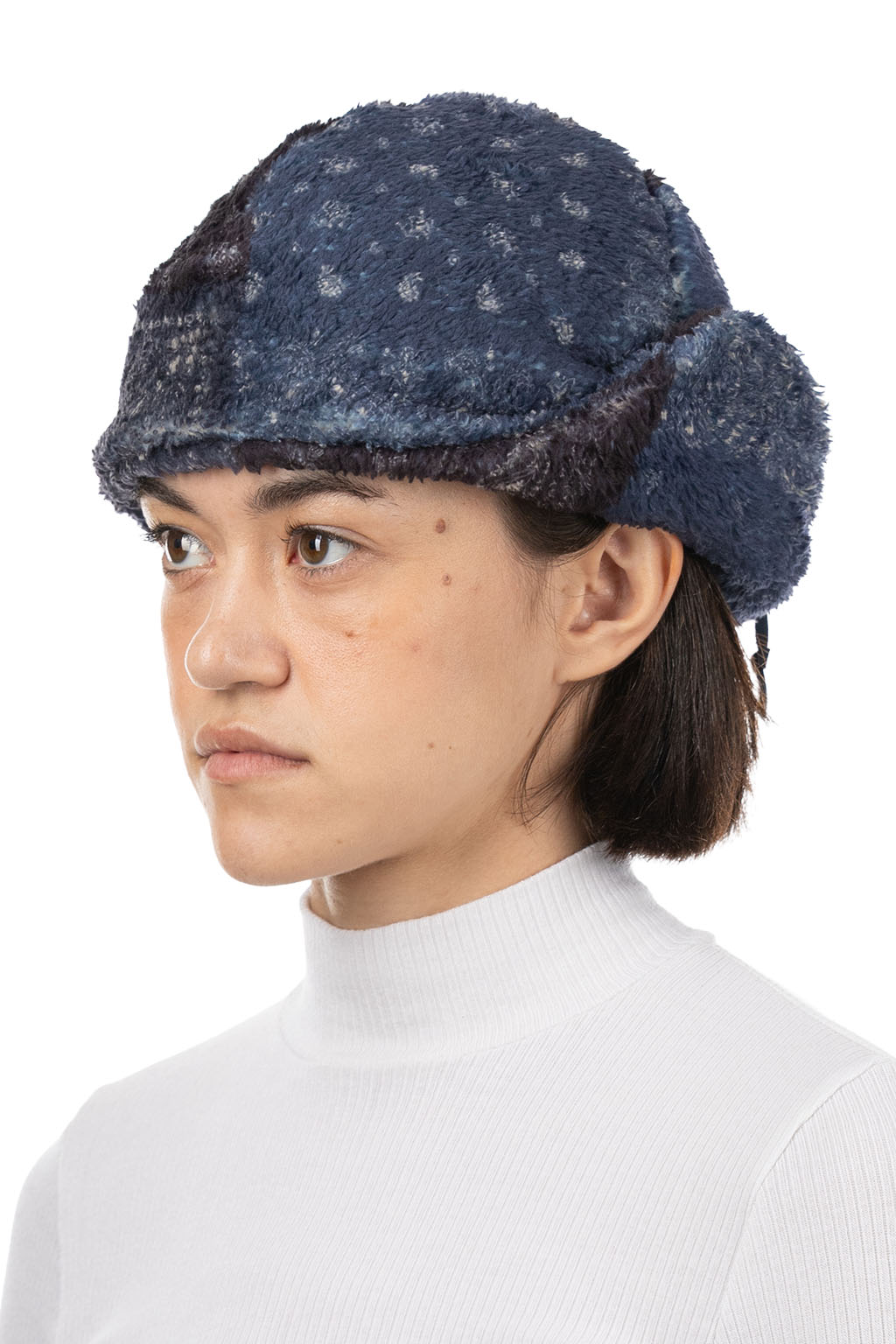 Cableami - Print Fleece Flight Cap Bandana - Navy