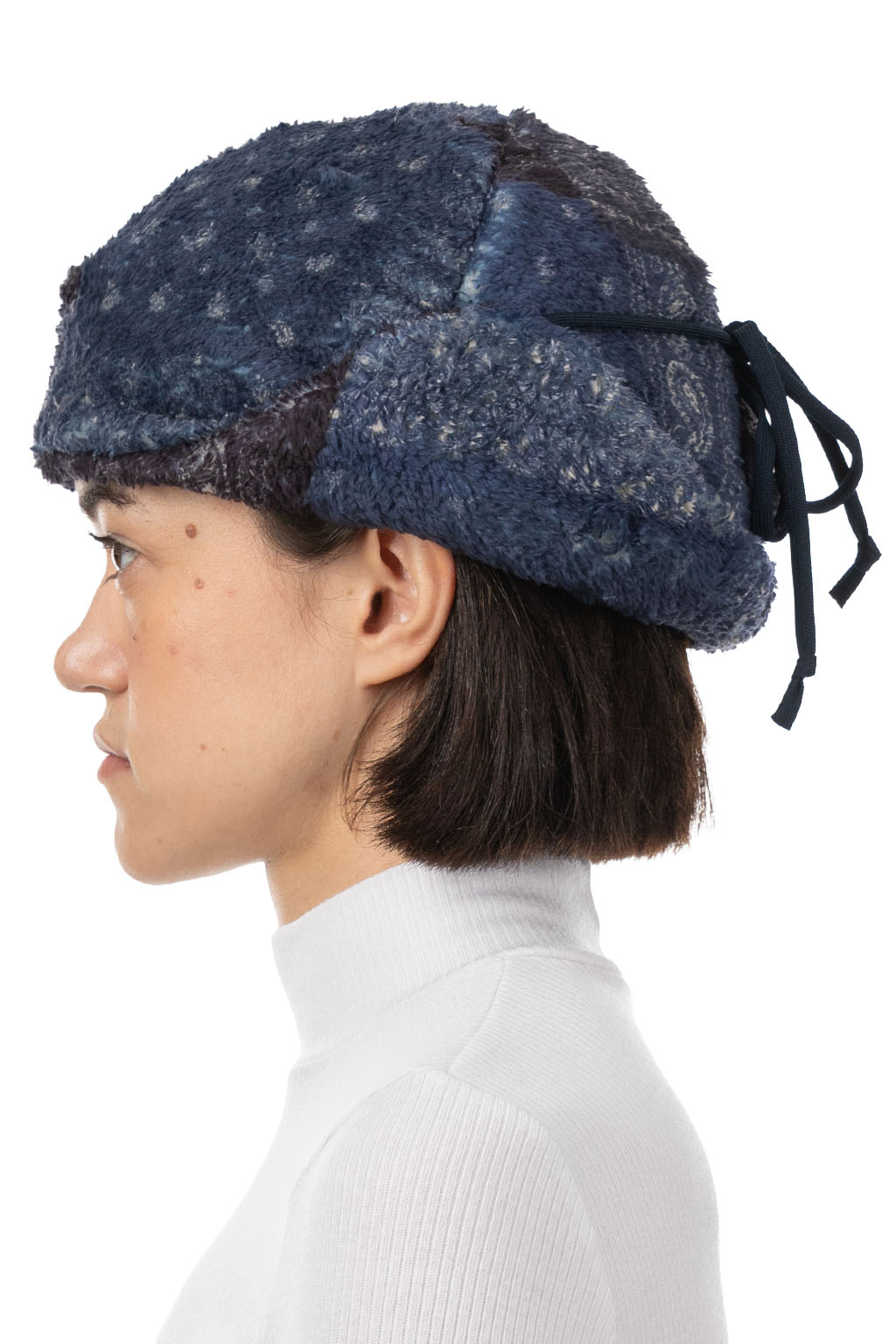 Cableami - Print Fleece Flight Cap Bandana - Navy