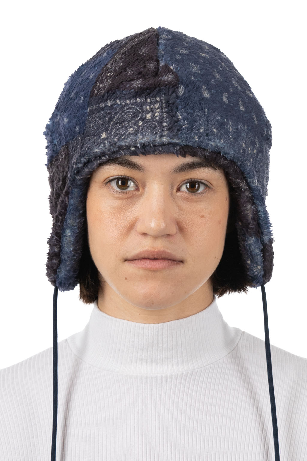 Cableami - Print Fleece Flight Cap Bandana - Navy