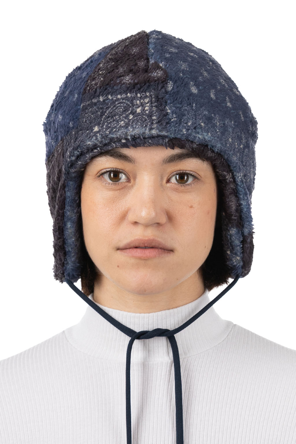 Cableami - Print Fleece Flight Cap Bandana - Navy